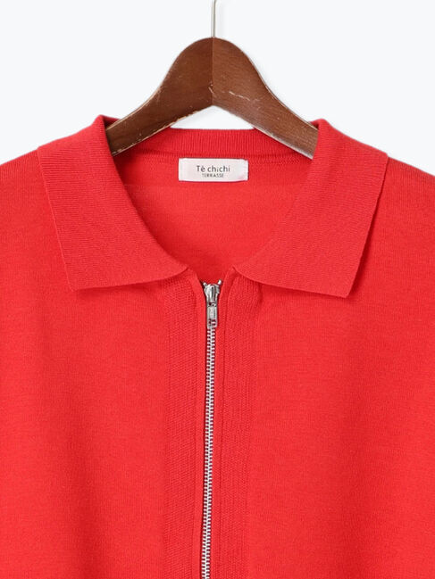 Te chichi TERRASSE「襟付きジップカーディガン」|カーディガン|