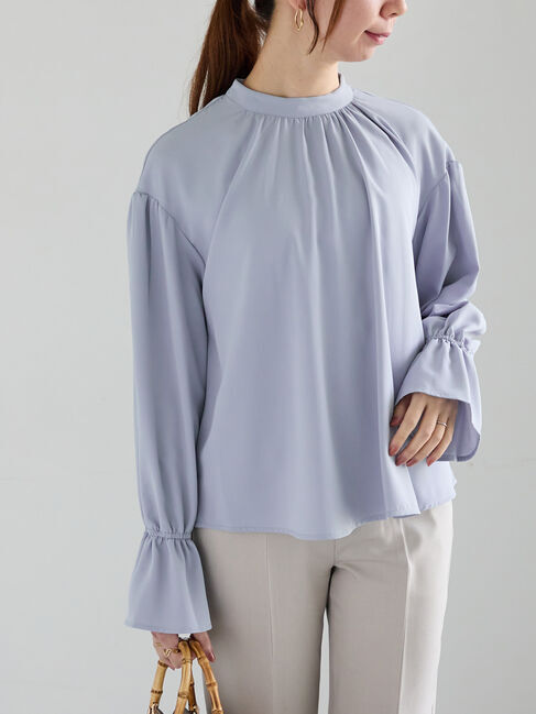 Te chichi「ボリュームスモックブラウス」|シャツ・ブラウス|ブルー