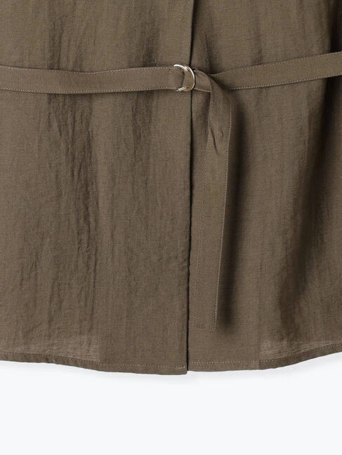 Lugnoncure「ベルト付き麻調ジレ」|ダウンベスト・ベスト|