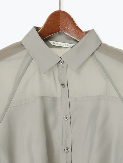 Te chichi TERRASSE「バルーンヘムクロップドシャツ」|シャツ・ブラウス|