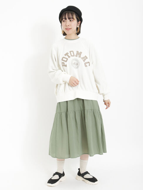 Samansa Mos2「飛び裏毛アップリケロゴスウェット」|Tシャツ・カットソー|