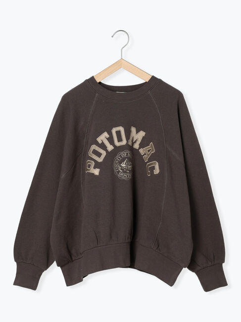 Samansa Mos2「飛び裏毛アップリケロゴスウェット」|Tシャツ・カットソー|