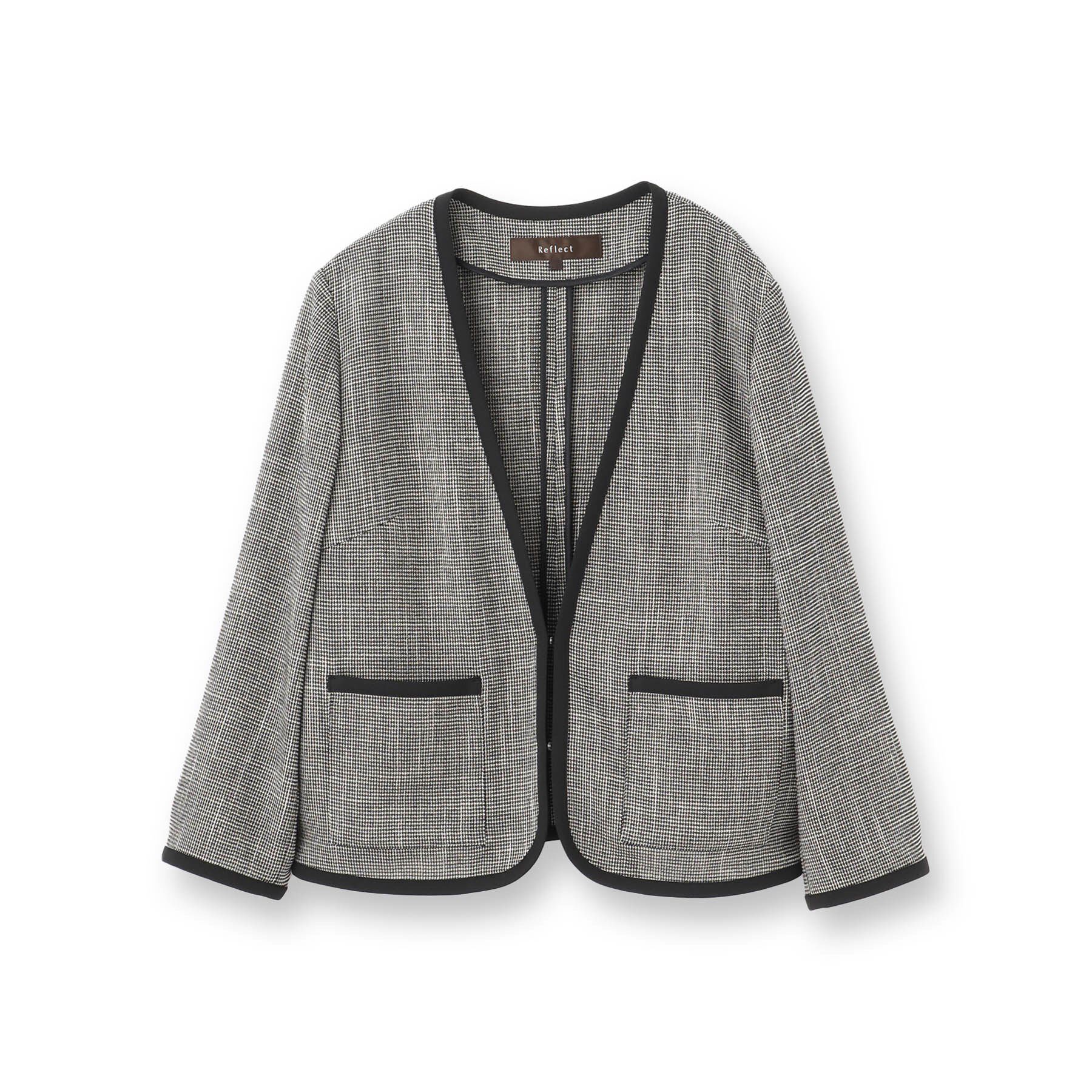 Reflect「【夏SALE／R‐QUALITY／手洗い可】パイピングジャケット」|ノーカラージャケット|