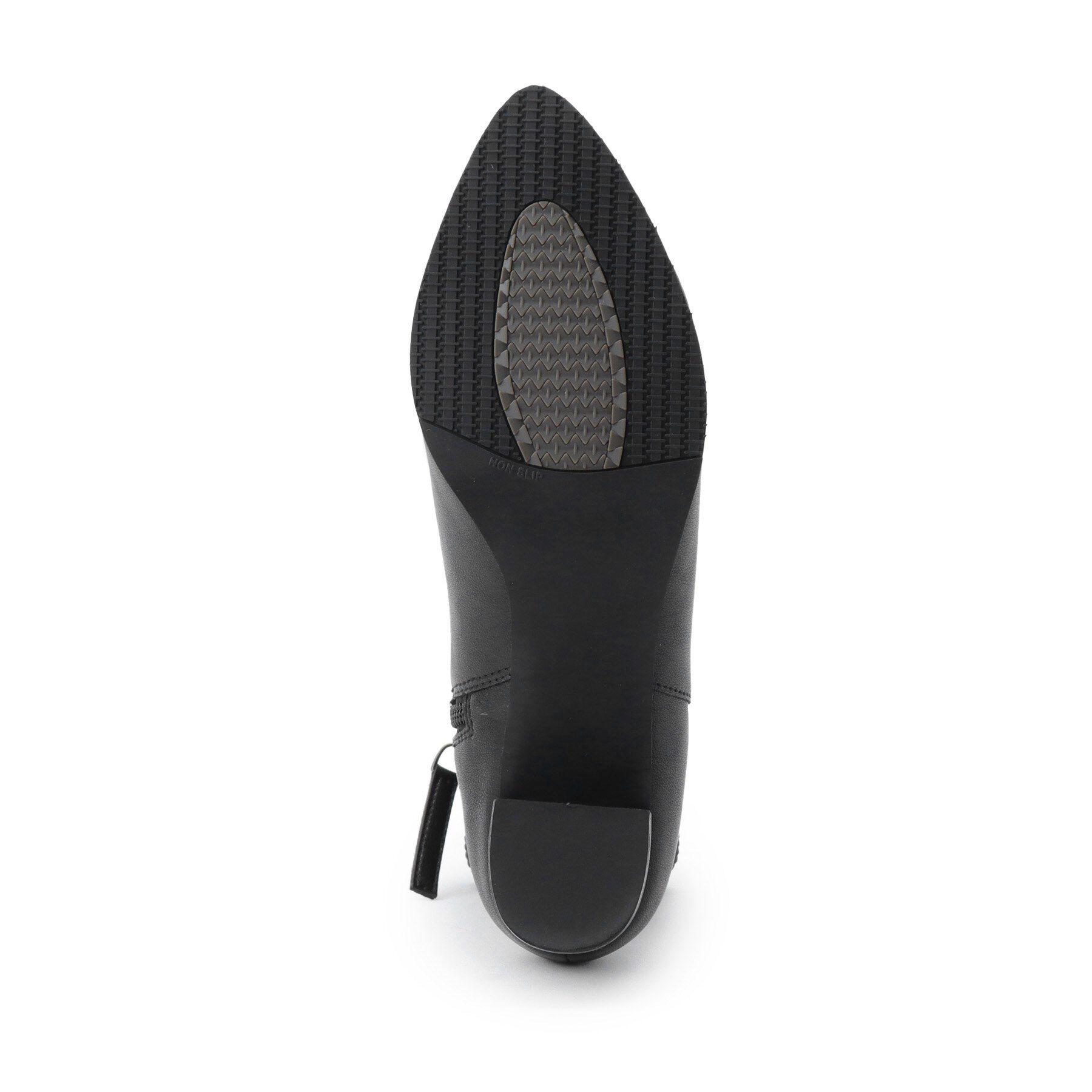 Reflect「【足元すっきり見え／ファスナー開き】リブ編みニットブーツ」|ショートブーツ|