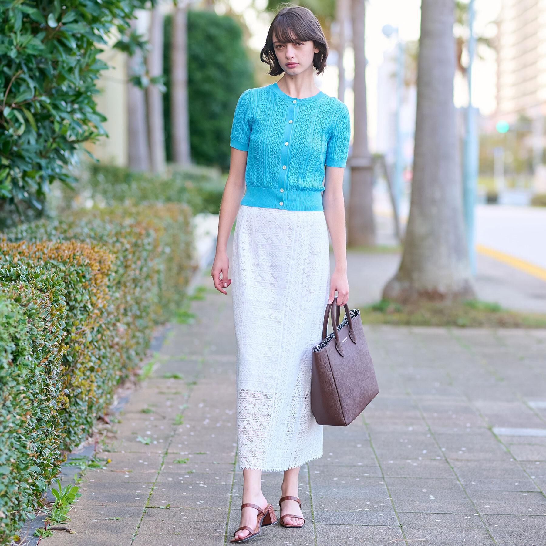 DRESSTERIOR「【前後2WAY/ショート丈】2WAYレースニット」|ニット・セーター|