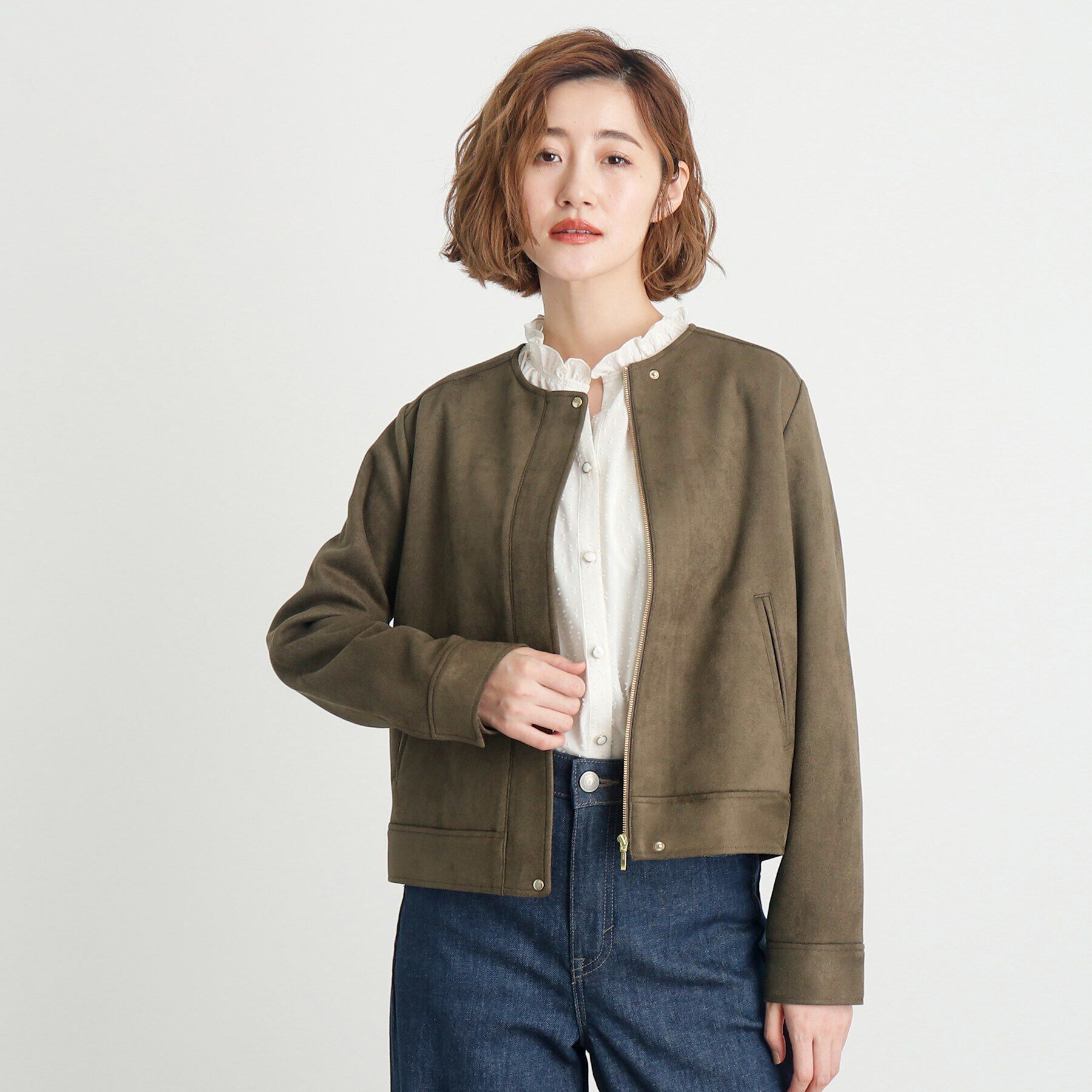 grove「【雑誌掲載】スエードライクブルゾン」|ブルゾン・スタジャン|