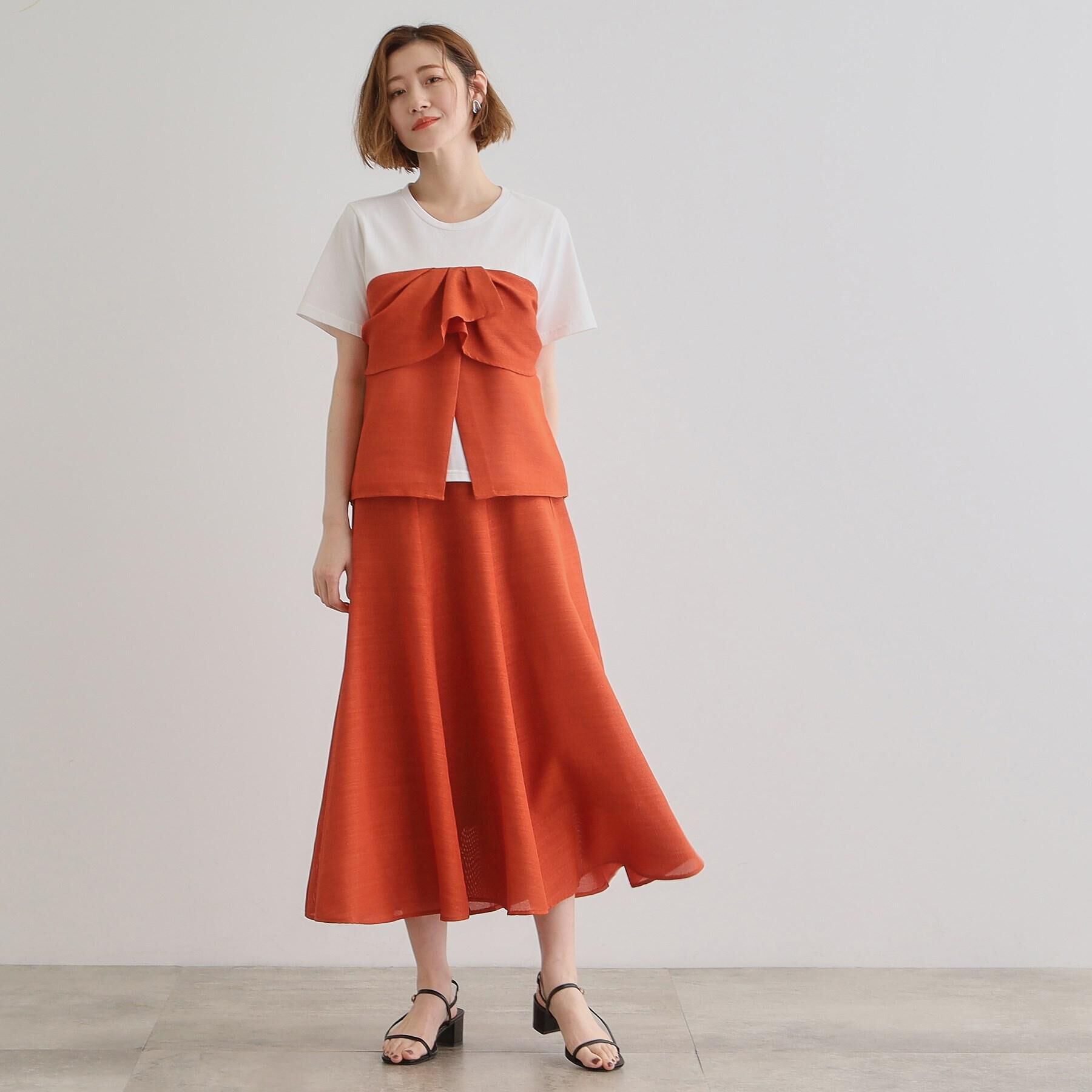 grove「【大人のリゾートスタイル/SETUP】麻調ビスチェドッキングT」|Tシャツ・カットソー|