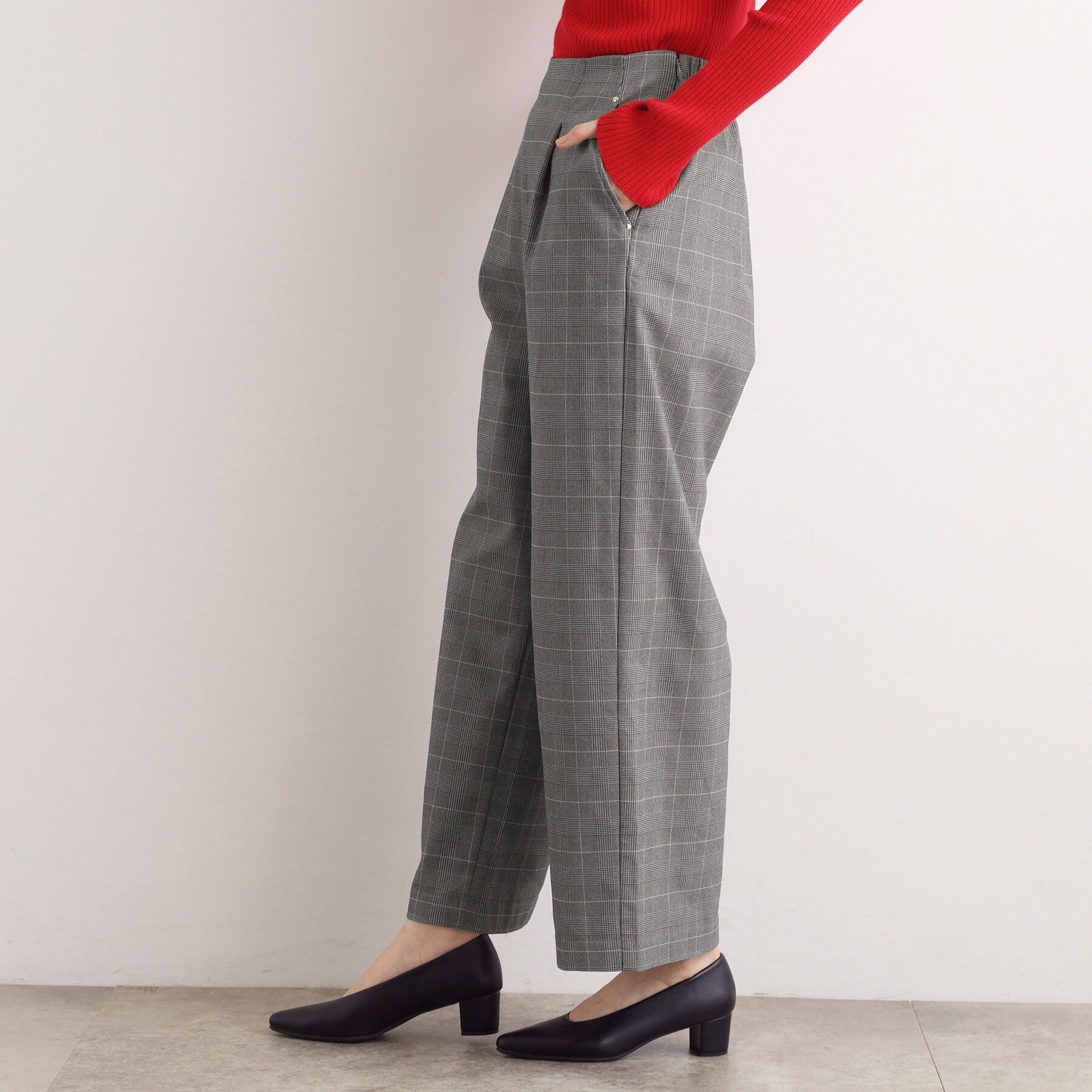 grove「【選べる着丈/多機能】裏起毛ハイパーストレッチワイドパンツ」|その他|