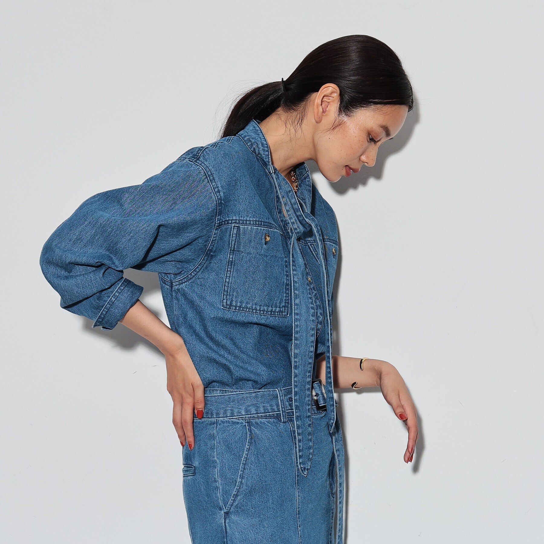 GALLEST「リボンデニムシャツ」|シャツ・ブラウス|