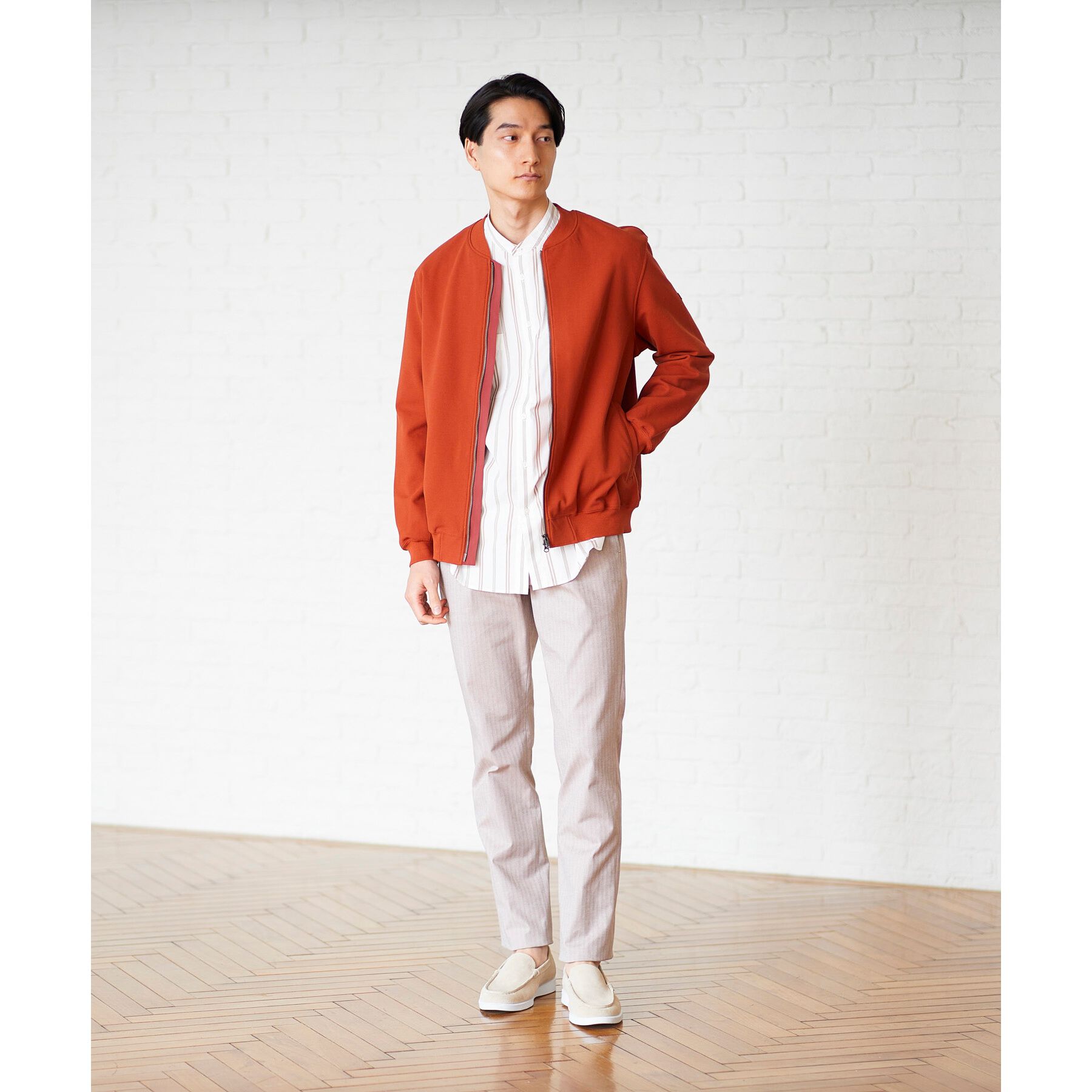 TAKEO KIKUCHI「【Made in JAPAN】播州織 ヘリンボン ストレート パンツ」|その他|