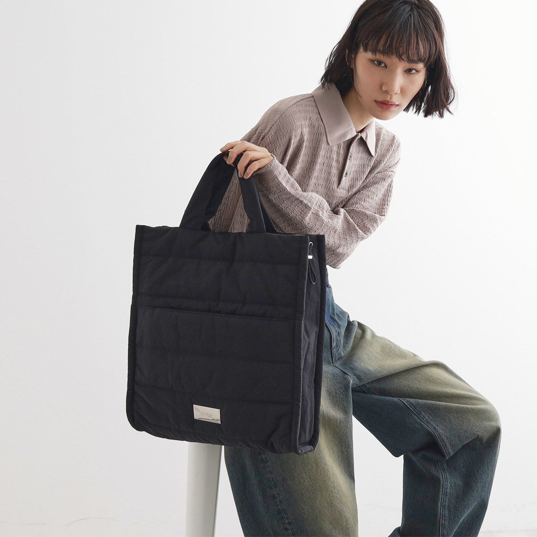 tk.TAKEO KIKUCHI「【パフィーシリーズ】2WAYトートショルダーバッグ」|トートバッグ|ブラック(119)