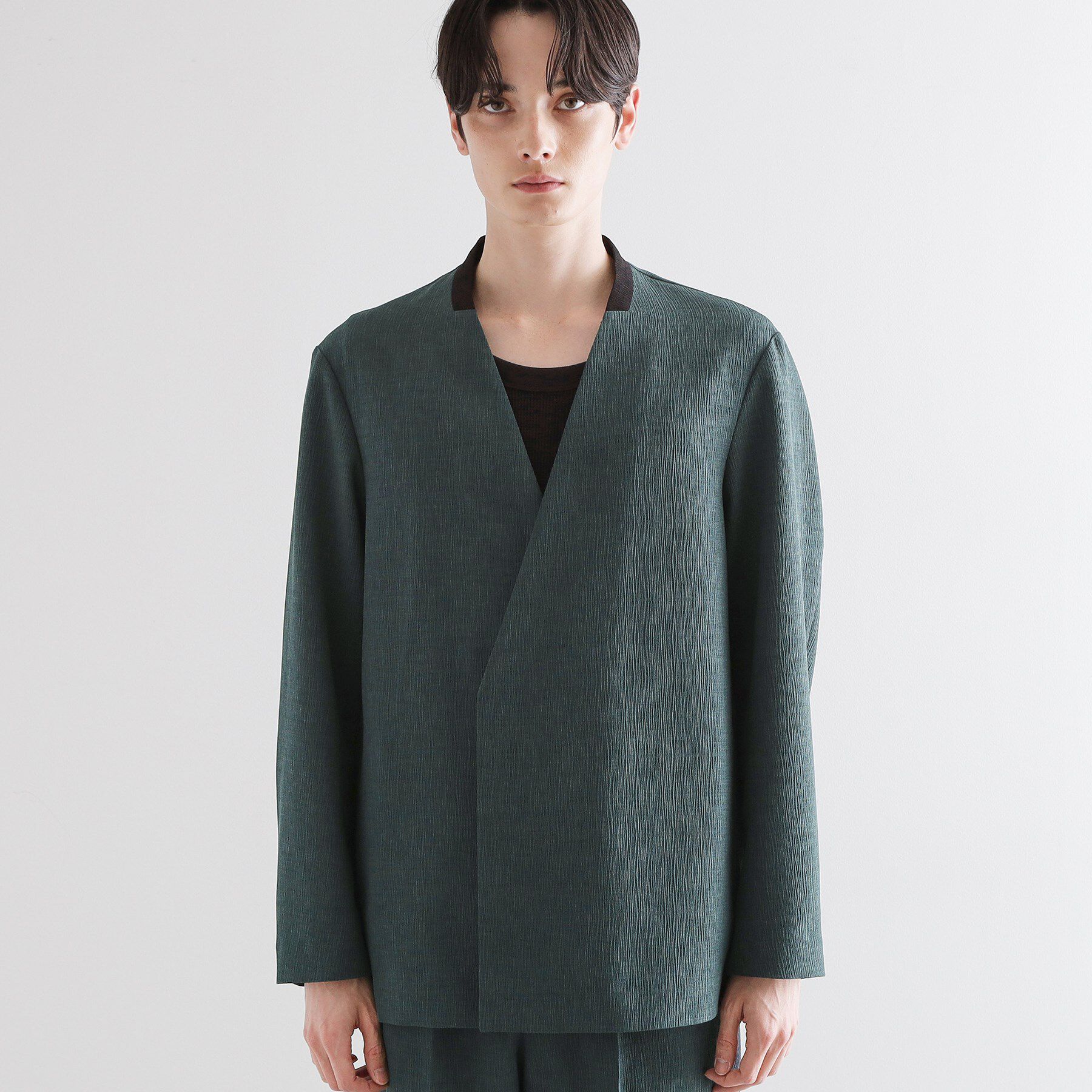 tk.TAKEO KIKUCHI「【セットアップ対応】テッククレープノーカラージャケット」|ノーカラージャケット|