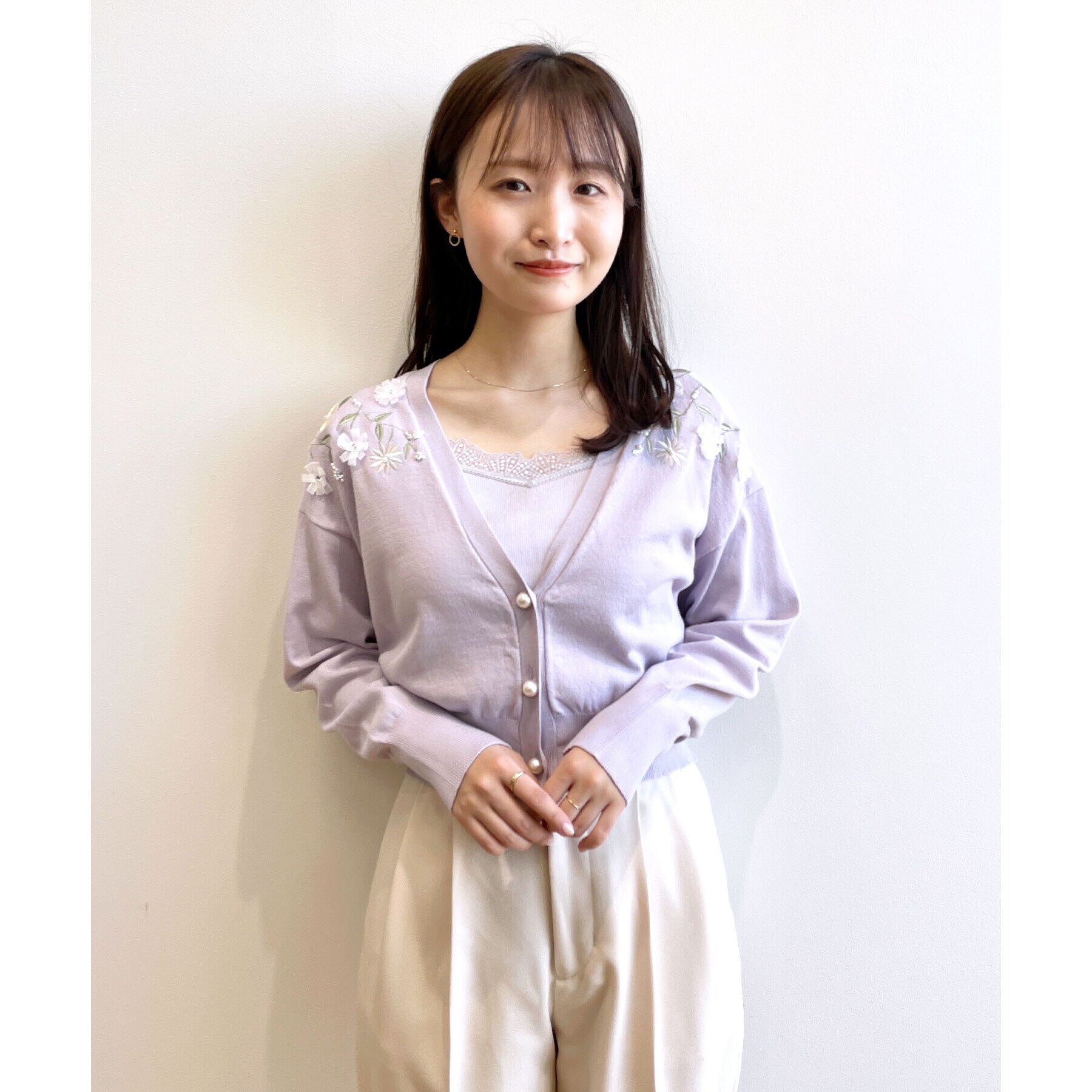 index「丸胴編み レースキャミソール」|キャミソール|