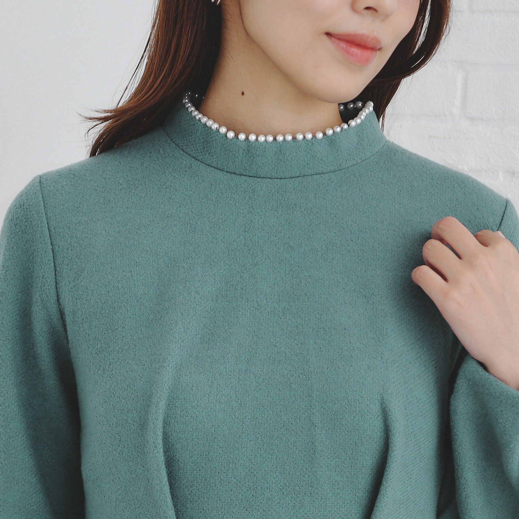 index「《S-LLsize》起毛ツイード調ジャージワンピース【洗濯機洗い可】」|ワンピース|