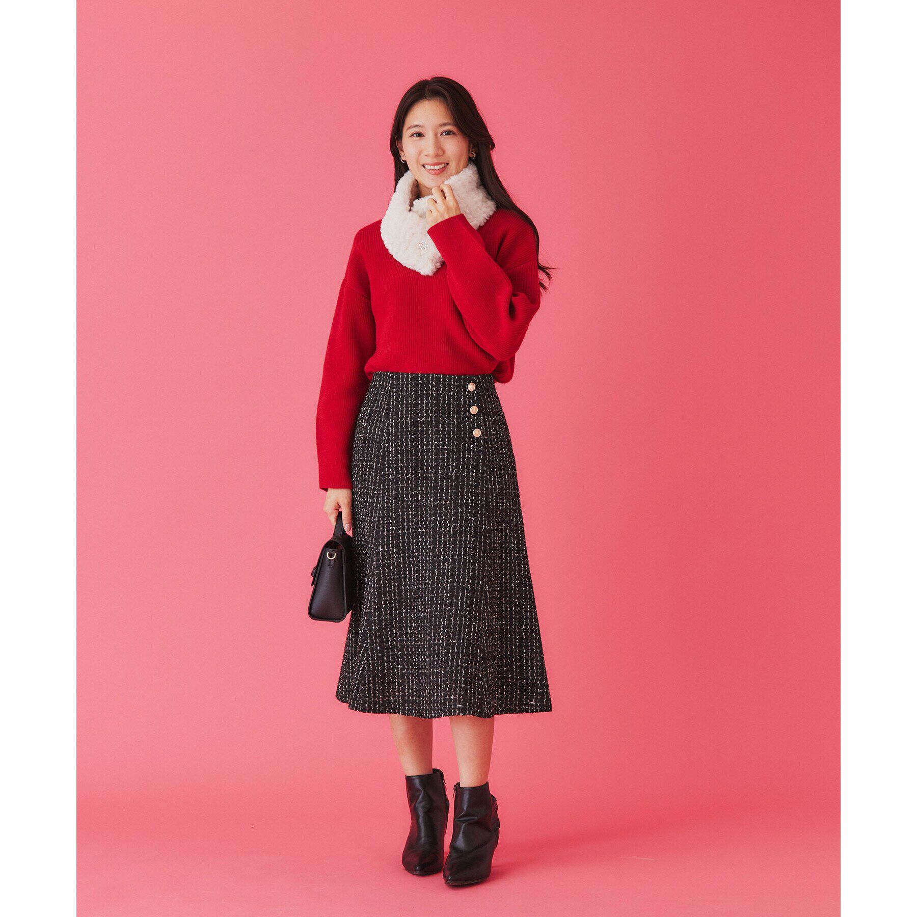 index「ラメツイードマーメイドフレアスカート【洗濯機洗い可/イージーアイロン/防シワ】」|スカート|