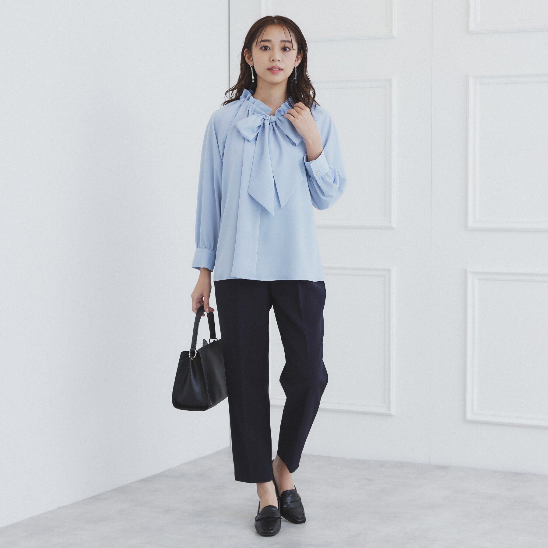 index「フリルギャザーボウタイブラウス【洗濯機可】」|シャツ・ブラウス|