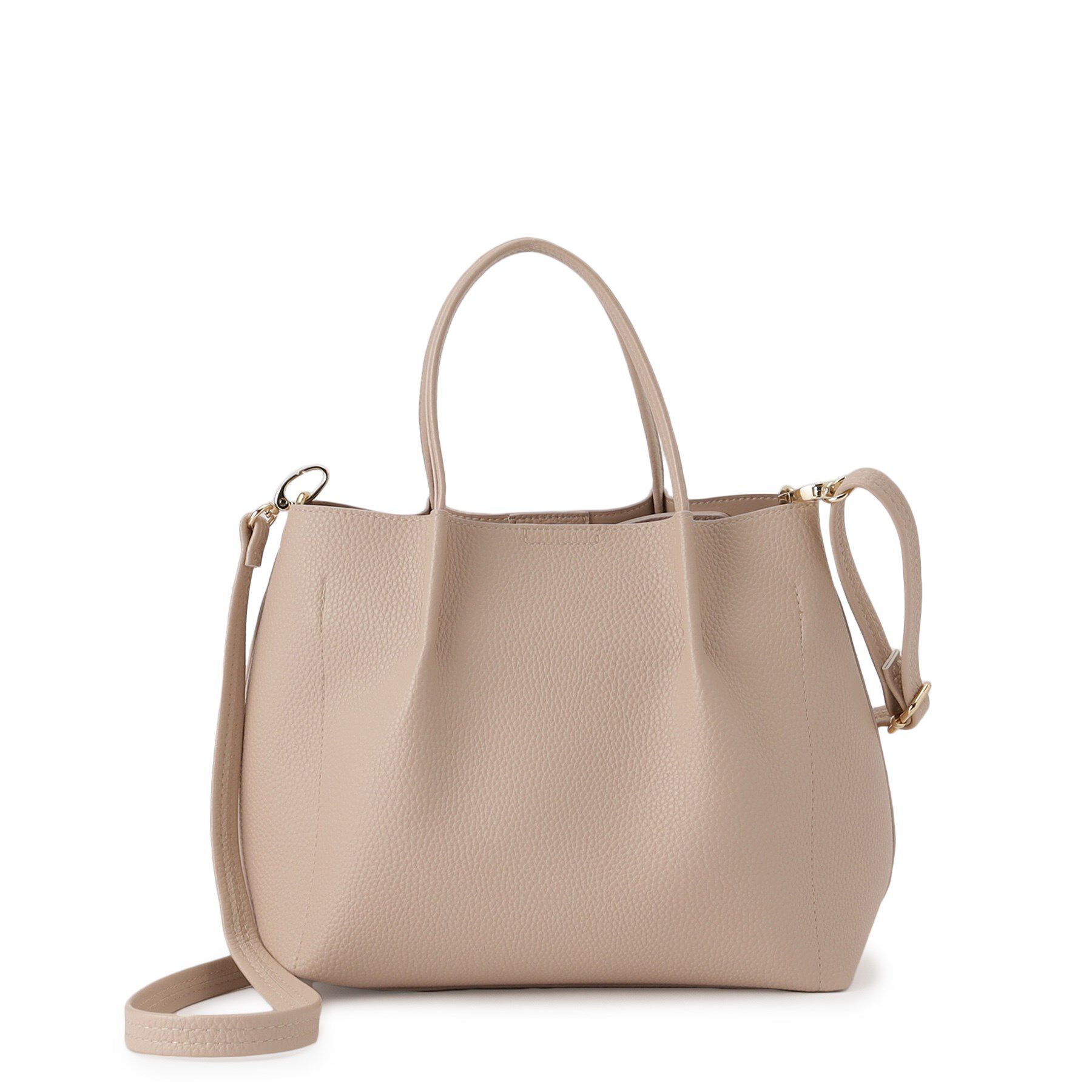 index「【2WAY】フラワーパーツ合皮ミドルトートバッグ」|トートバッグ|