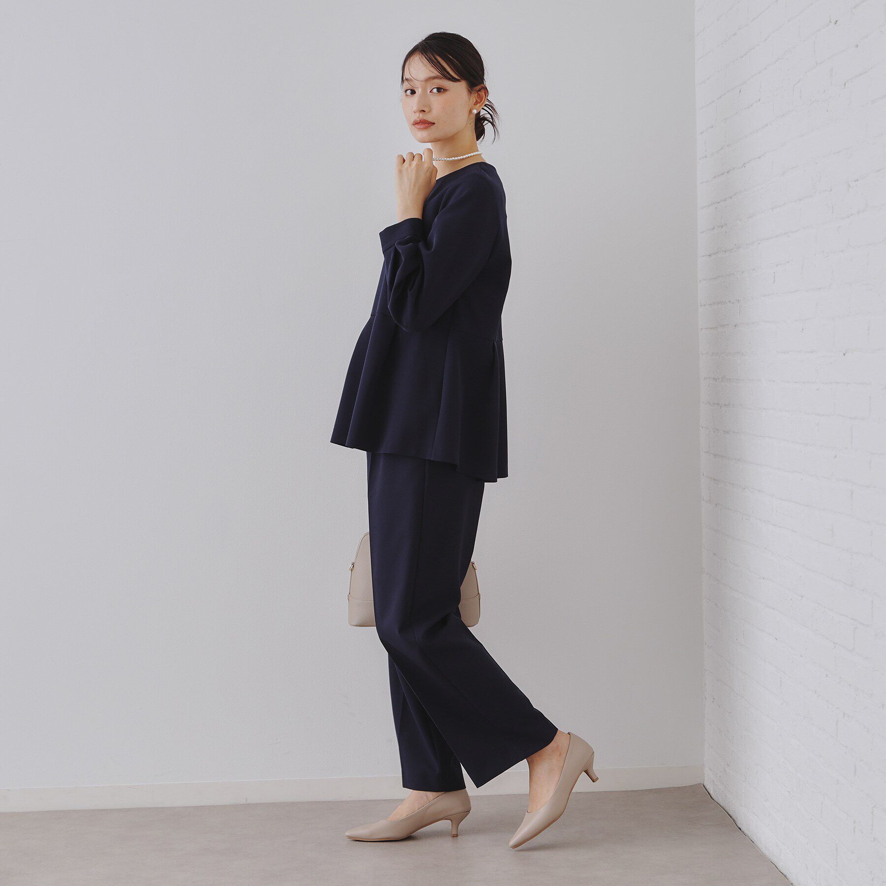 OPAQUE.CLIP「《通勤・セレモニー/セットアップ対応》ワイドパンツ/ダブルクロス【洗濯機洗い可】」|その他|