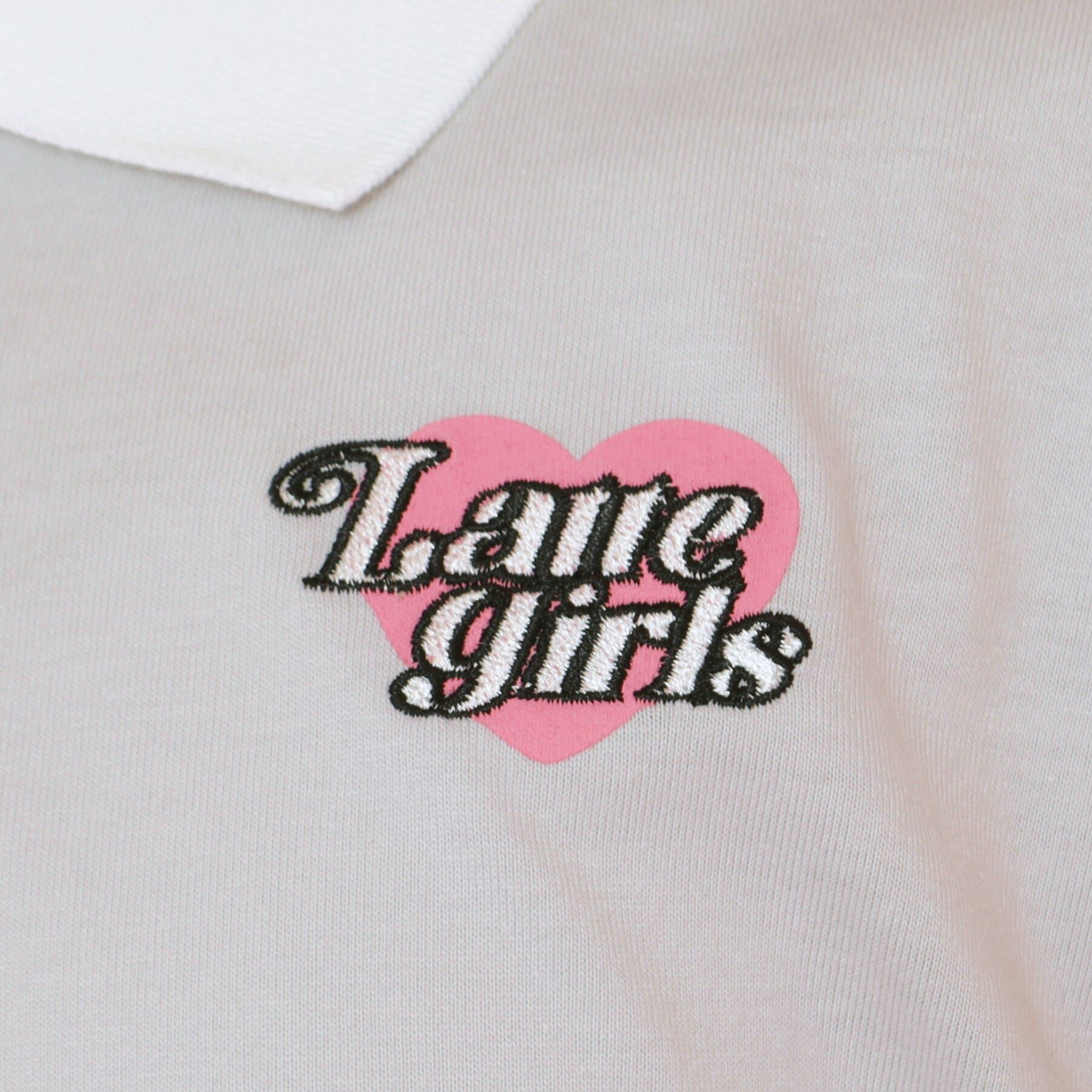 PINK-latte「ポロ衿ハーフジップTシャツ」|Tシャツ・カットソー|