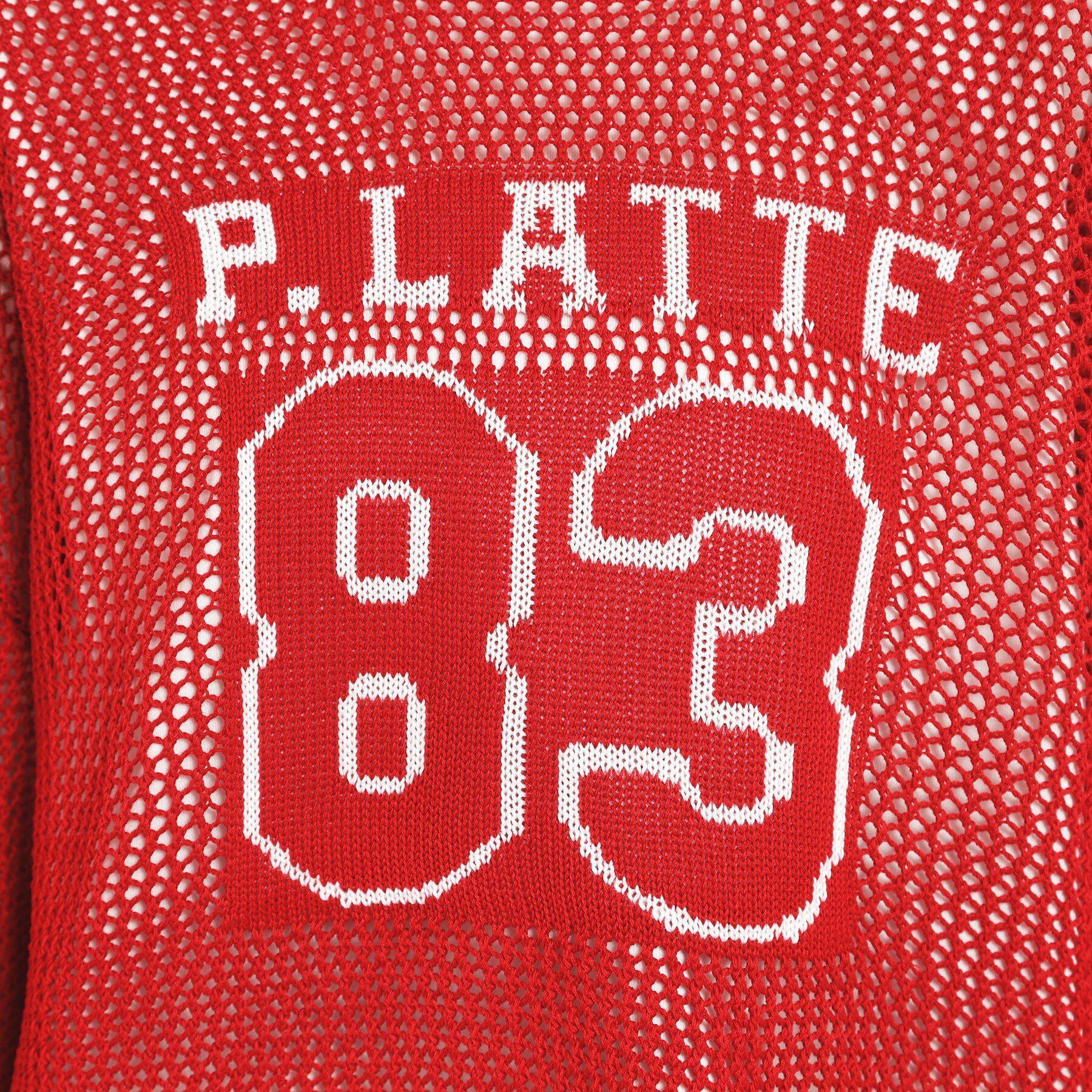 PINK-latte「【セットアイテム】ナンバリングメッシュ＋ロンT」|ニット・セーター|