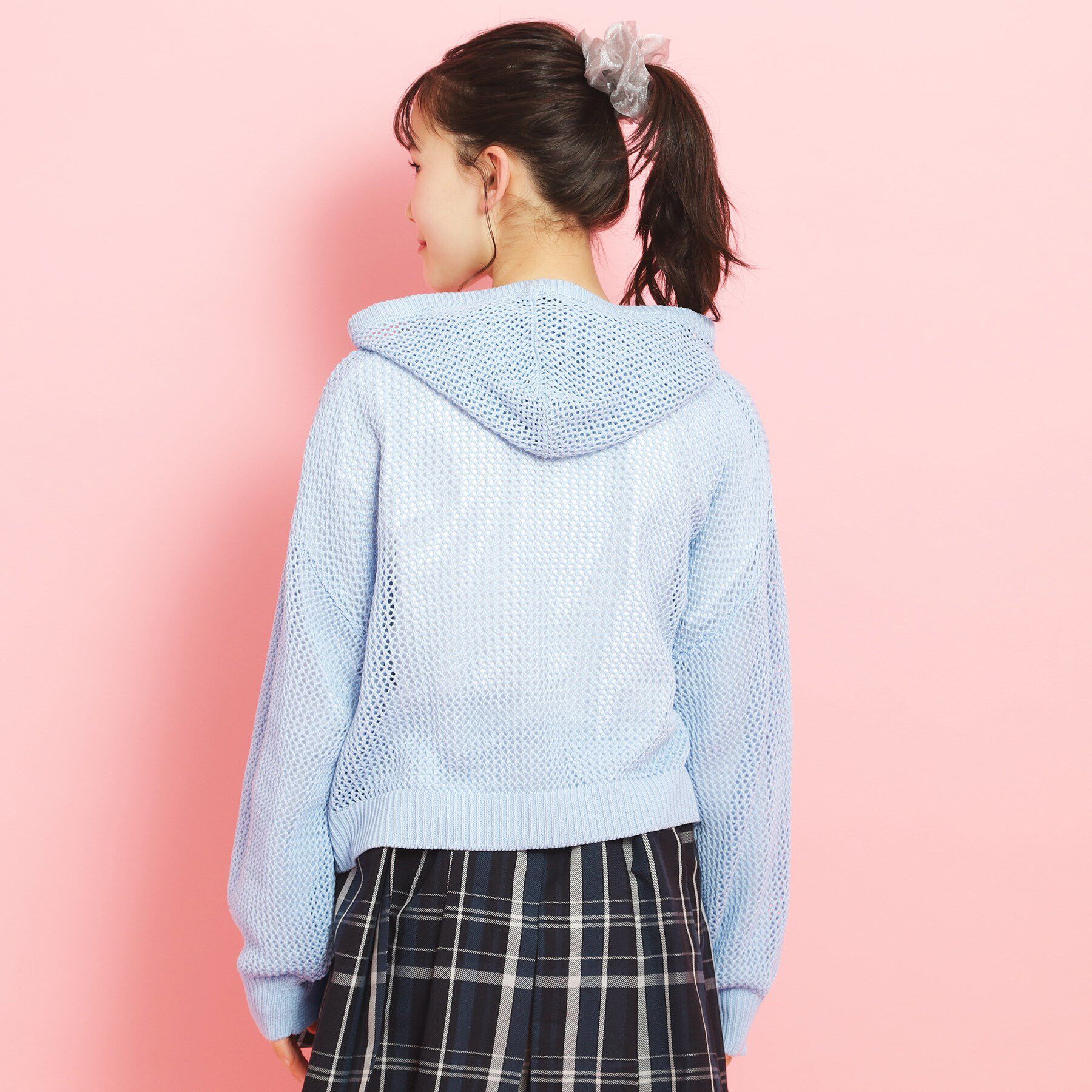 PINK-latte「【セットアイテム】ナンバリングメッシュ＋ロンT」|ニット・セーター|