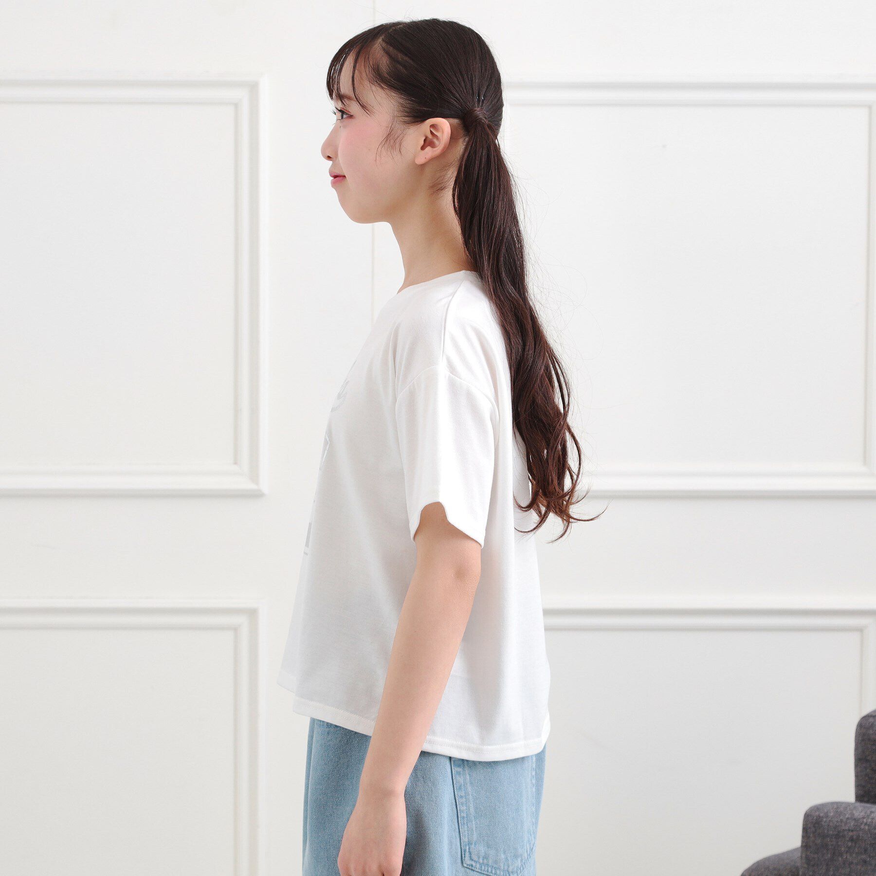 PINK-latte「サイドアジャスターナンバリングTシャツ」|Tシャツ・カットソー|