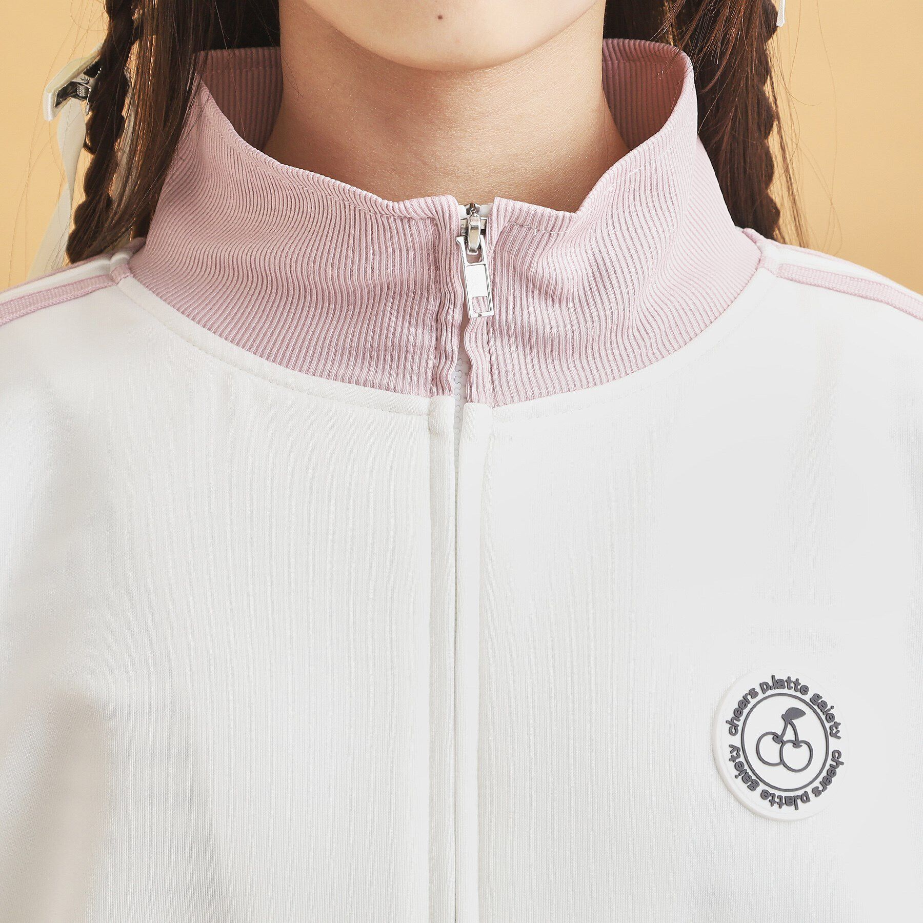 PINK-latte「リボンライントラックジャケット」|ブルゾン・スタジャン|