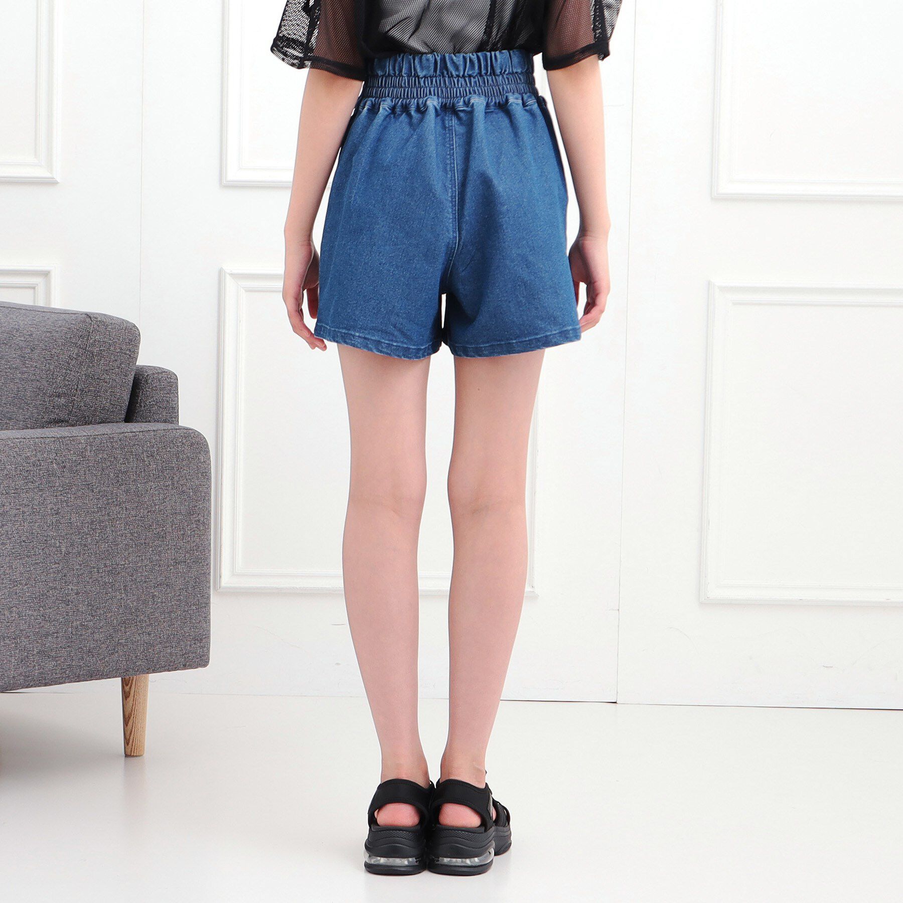 PINK-latte「フロントレースアップキュロット」|キュロット|