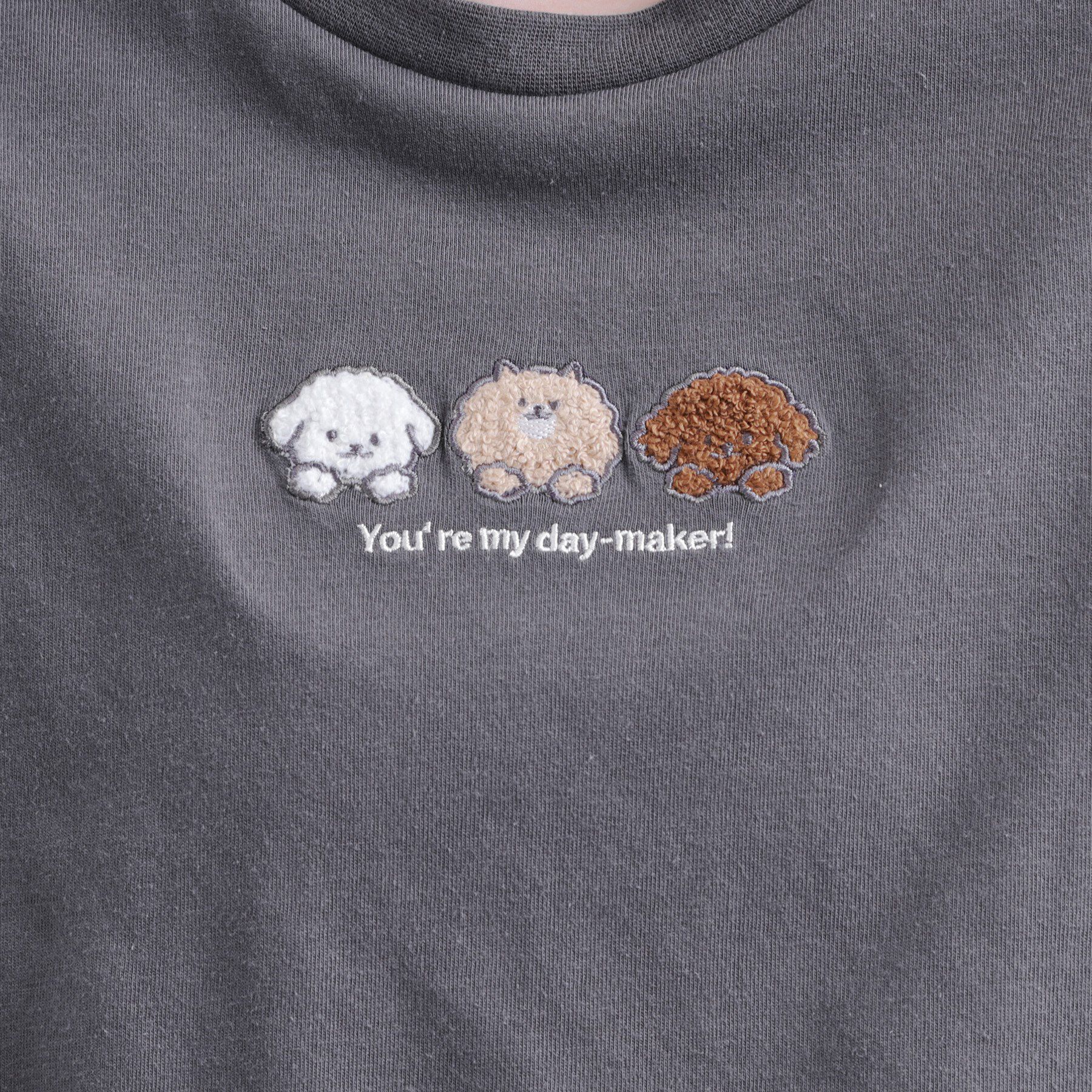 PINK-latte「接触冷感 ワンちゃんサガラTシャツ」|Tシャツ・カットソー|