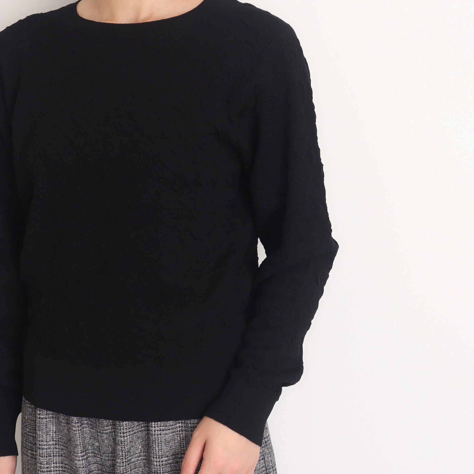 THE SHOP TK「【毛玉になりにくい/洗える】ふくれジャガードニット」|ニット・セーター|