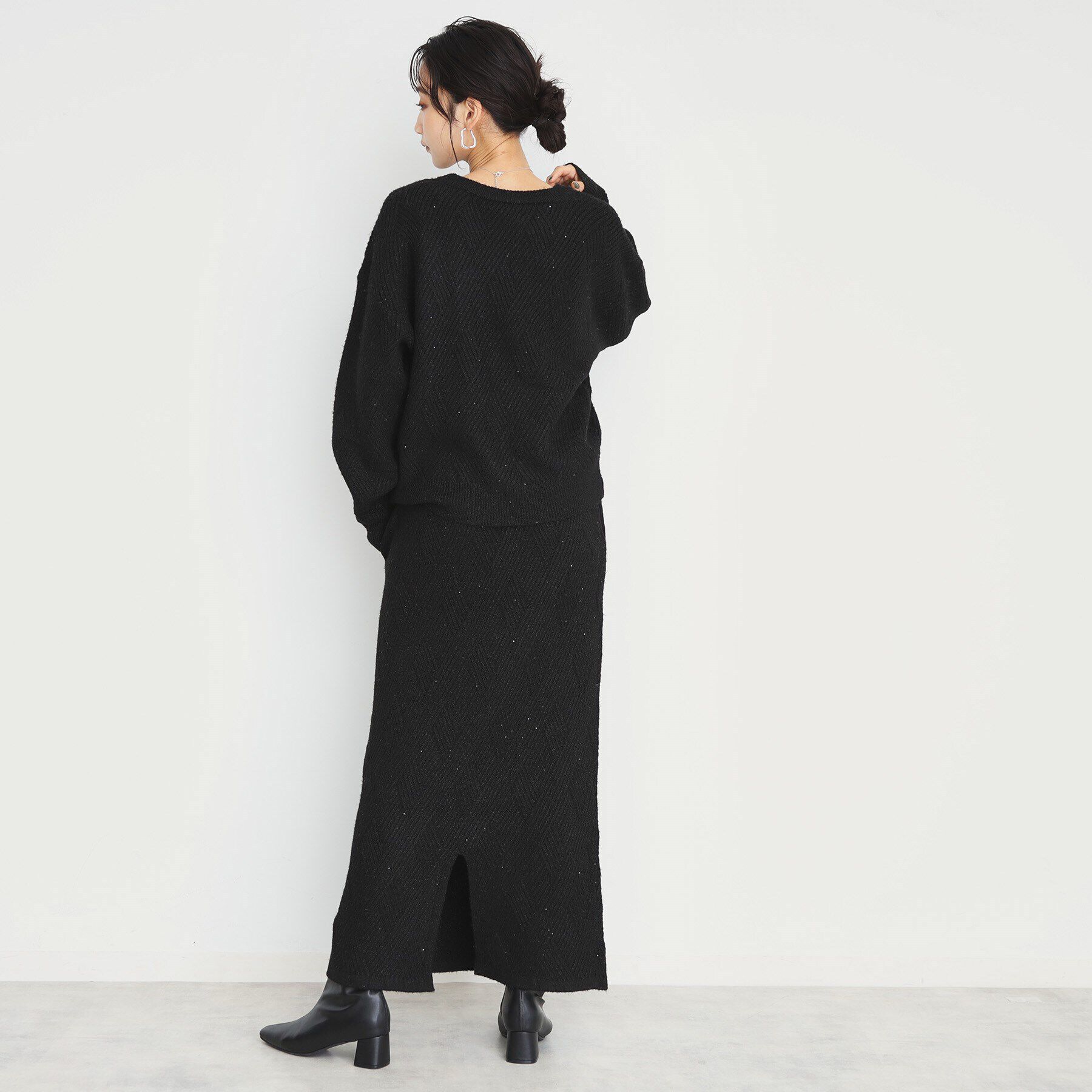 THE SHOP TK「リンクススパンコールニットスカート/洗える」|スカート|