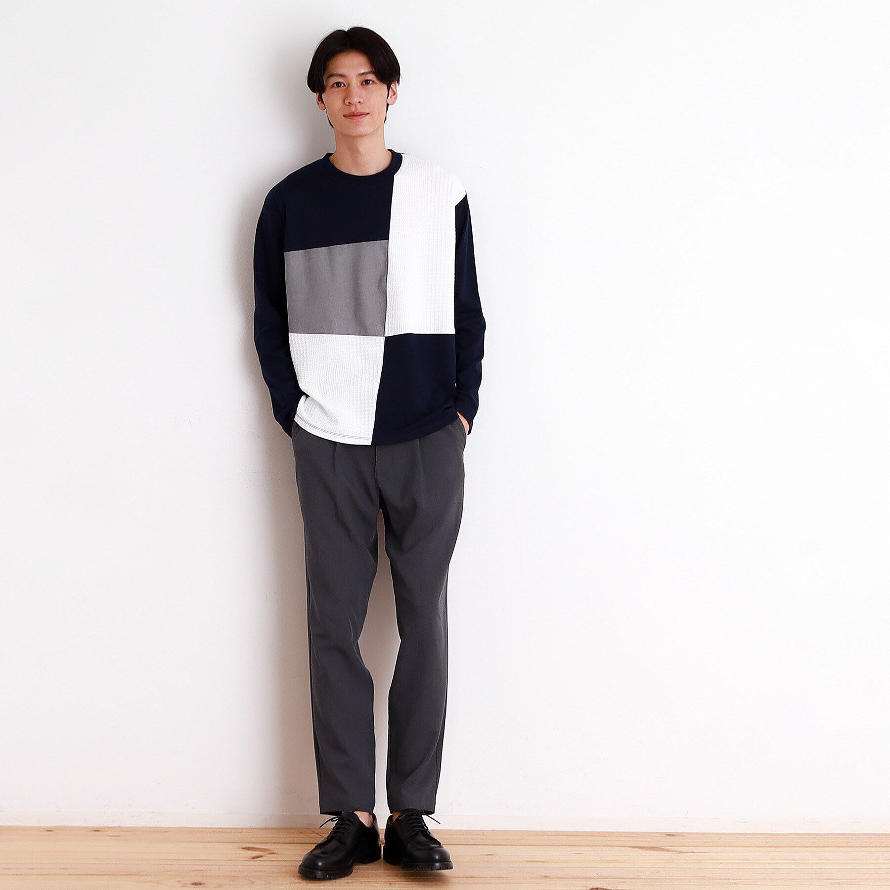 THE SHOP TK「パネルブロッキング長袖Tシャツ」|Tシャツ・カットソー|