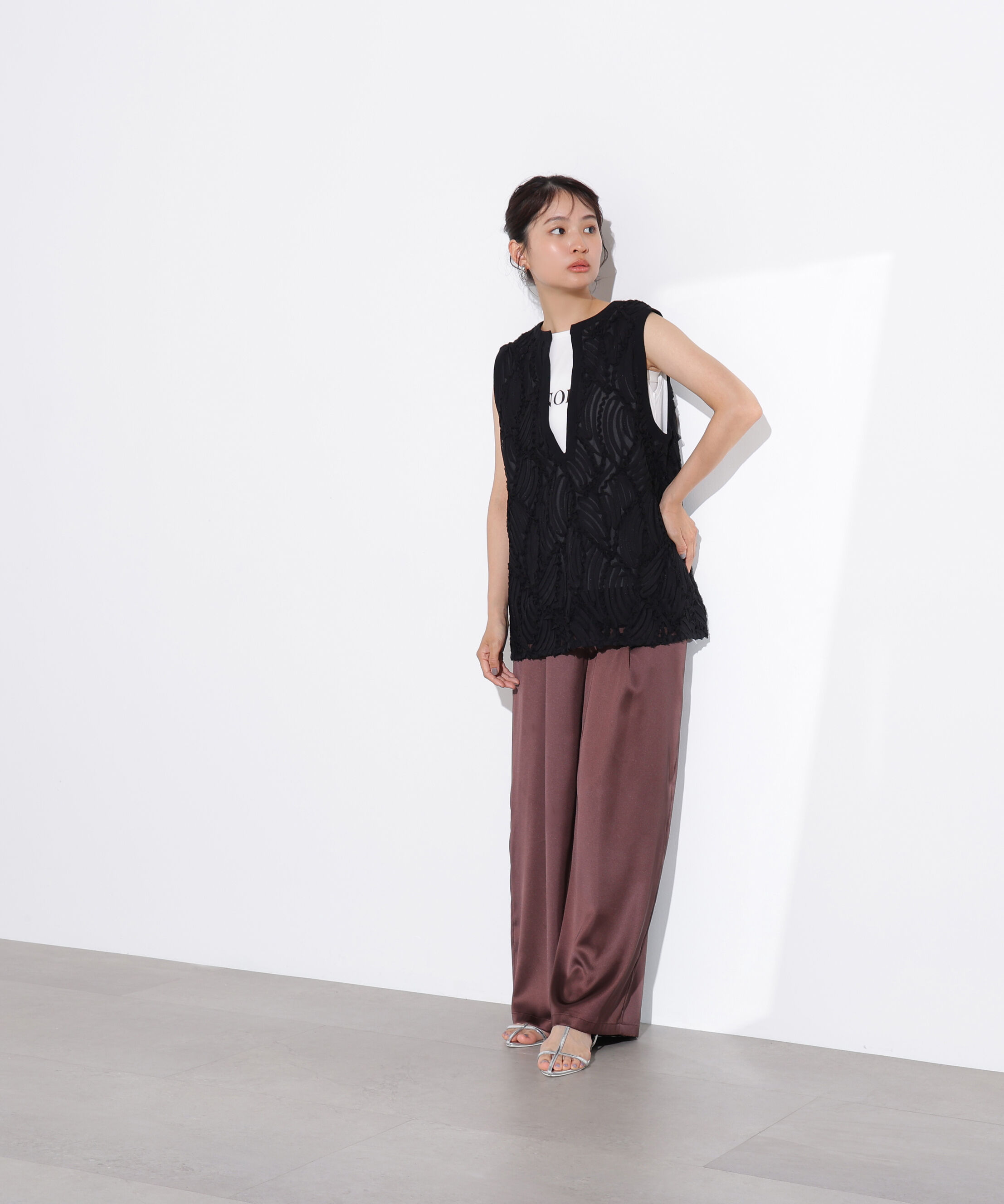  「レース刺繍ベスト」|シャツ・ブラウス|