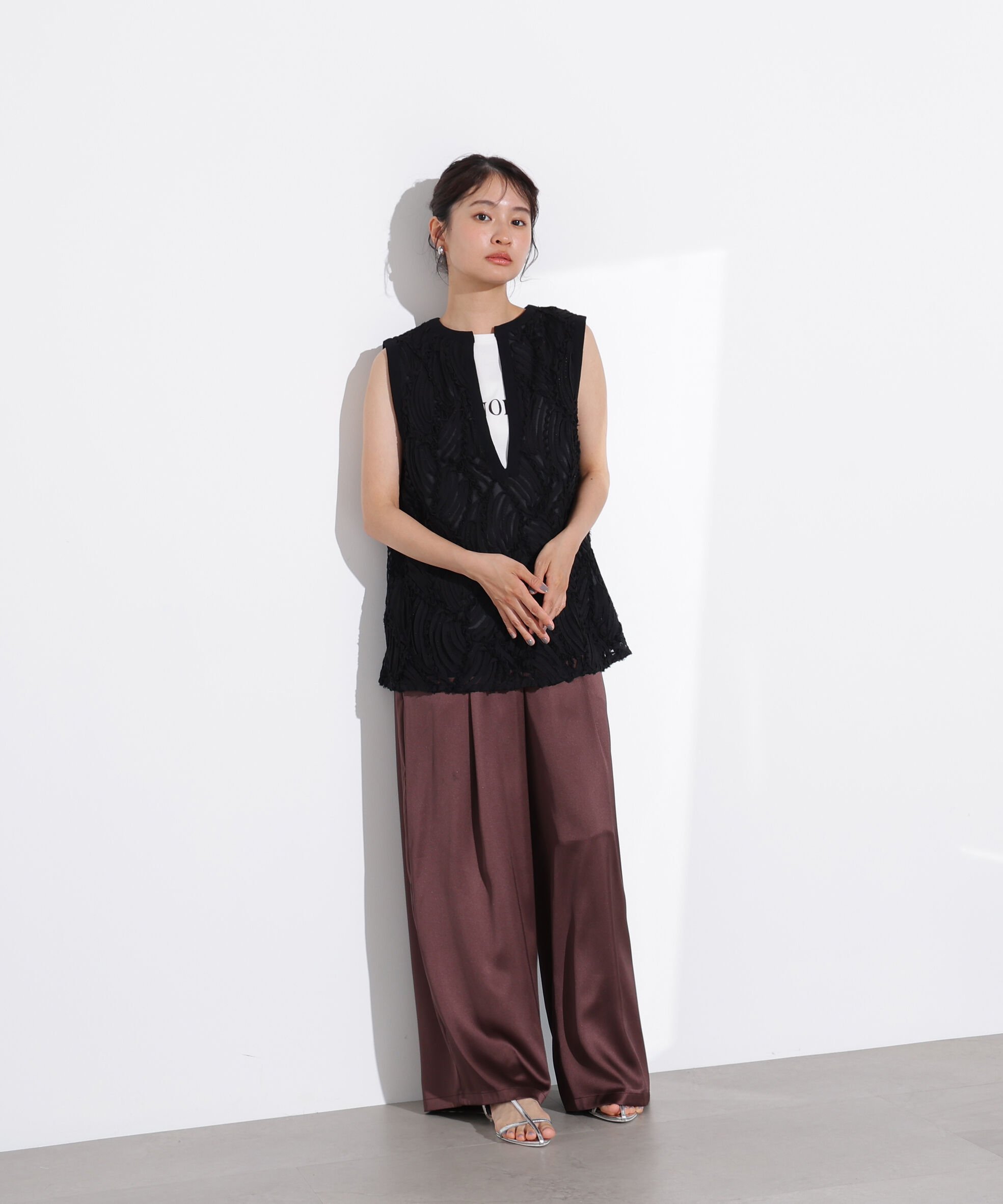  「レース刺繍ベスト」|シャツ・ブラウス|