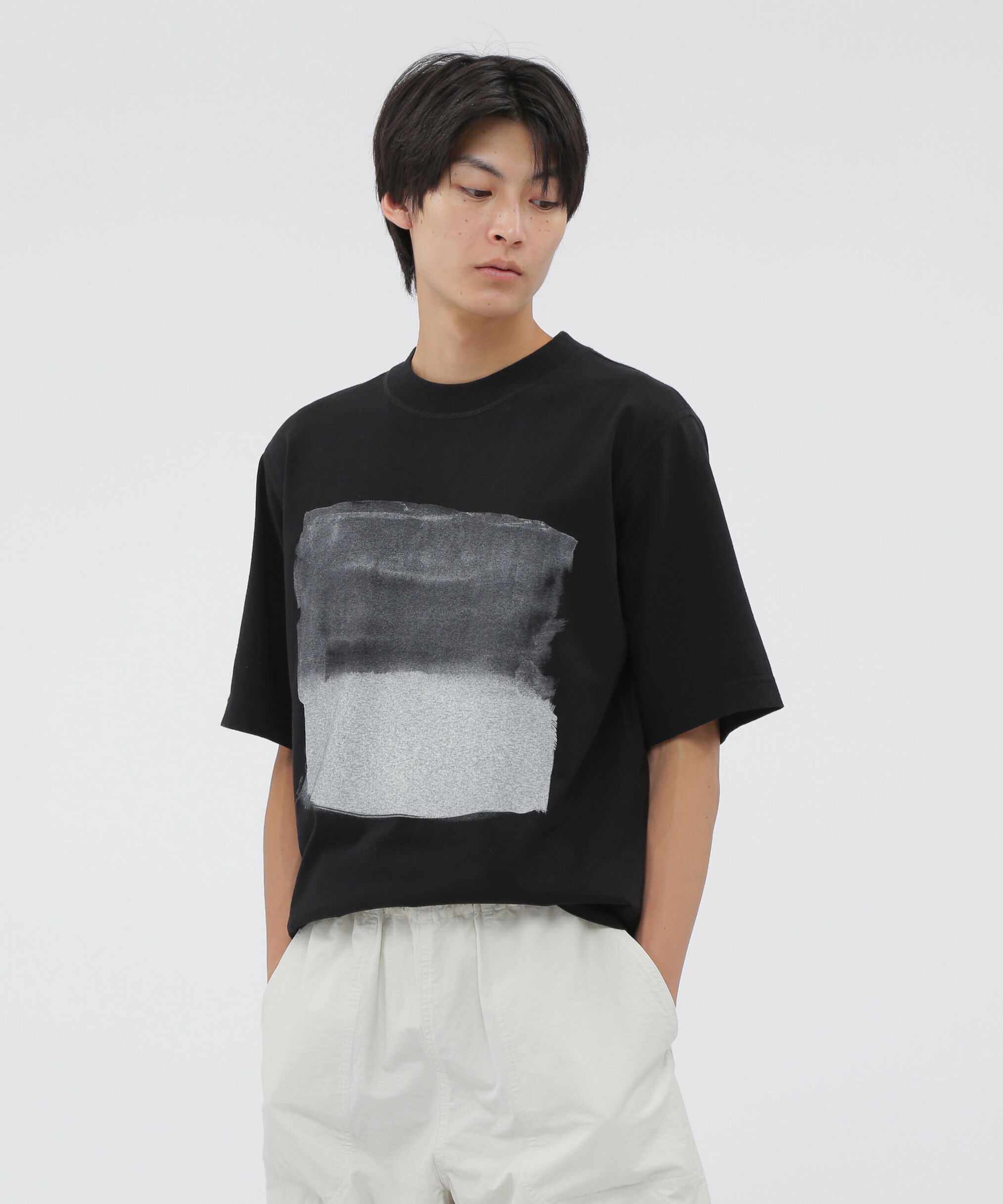 MHL.「LIGHT COTTON JERSEY TOP」|Tシャツ・カットソー|BLACK