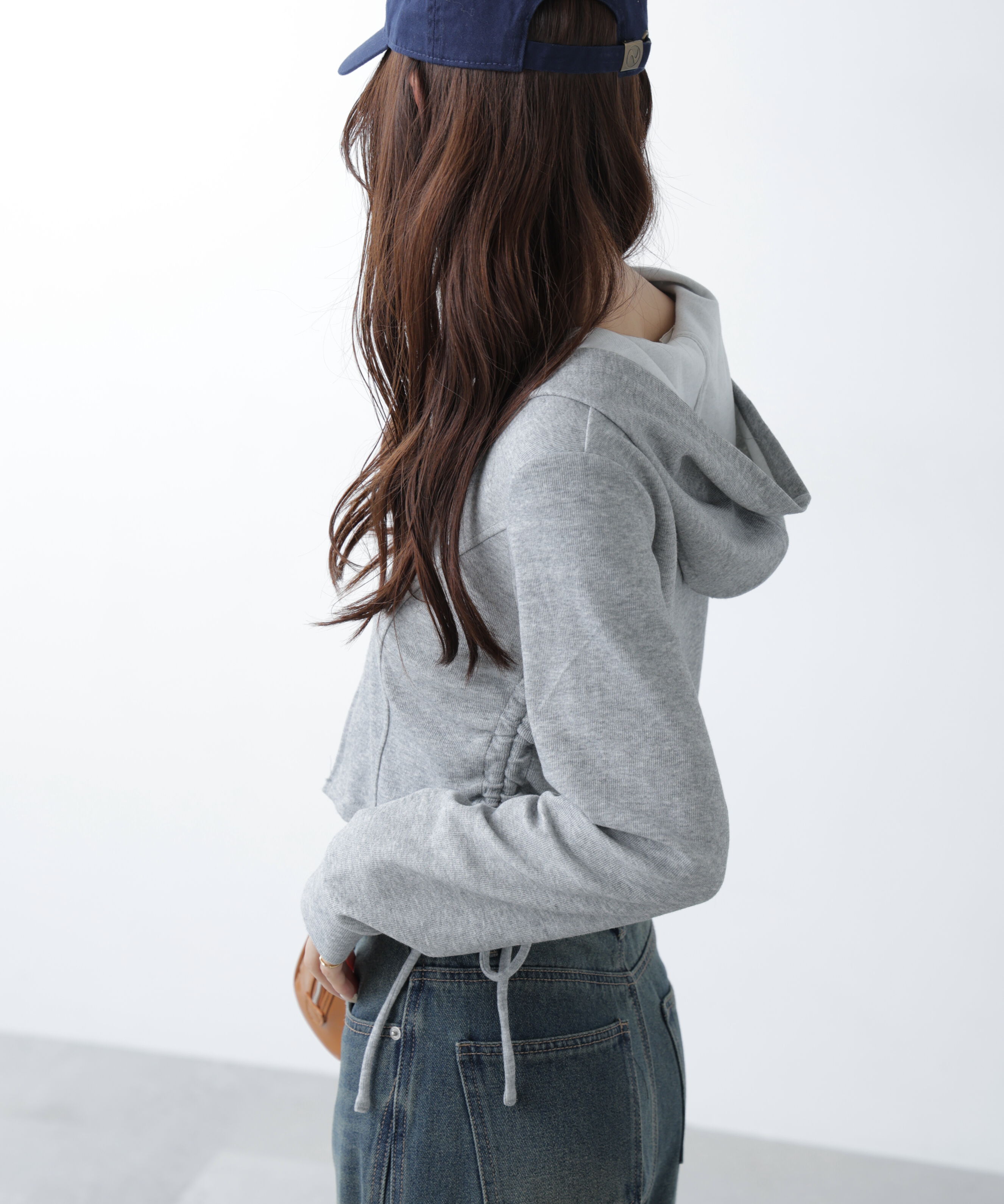  「サイドドロストコンパクトパーカー」|Tシャツ・カットソー|