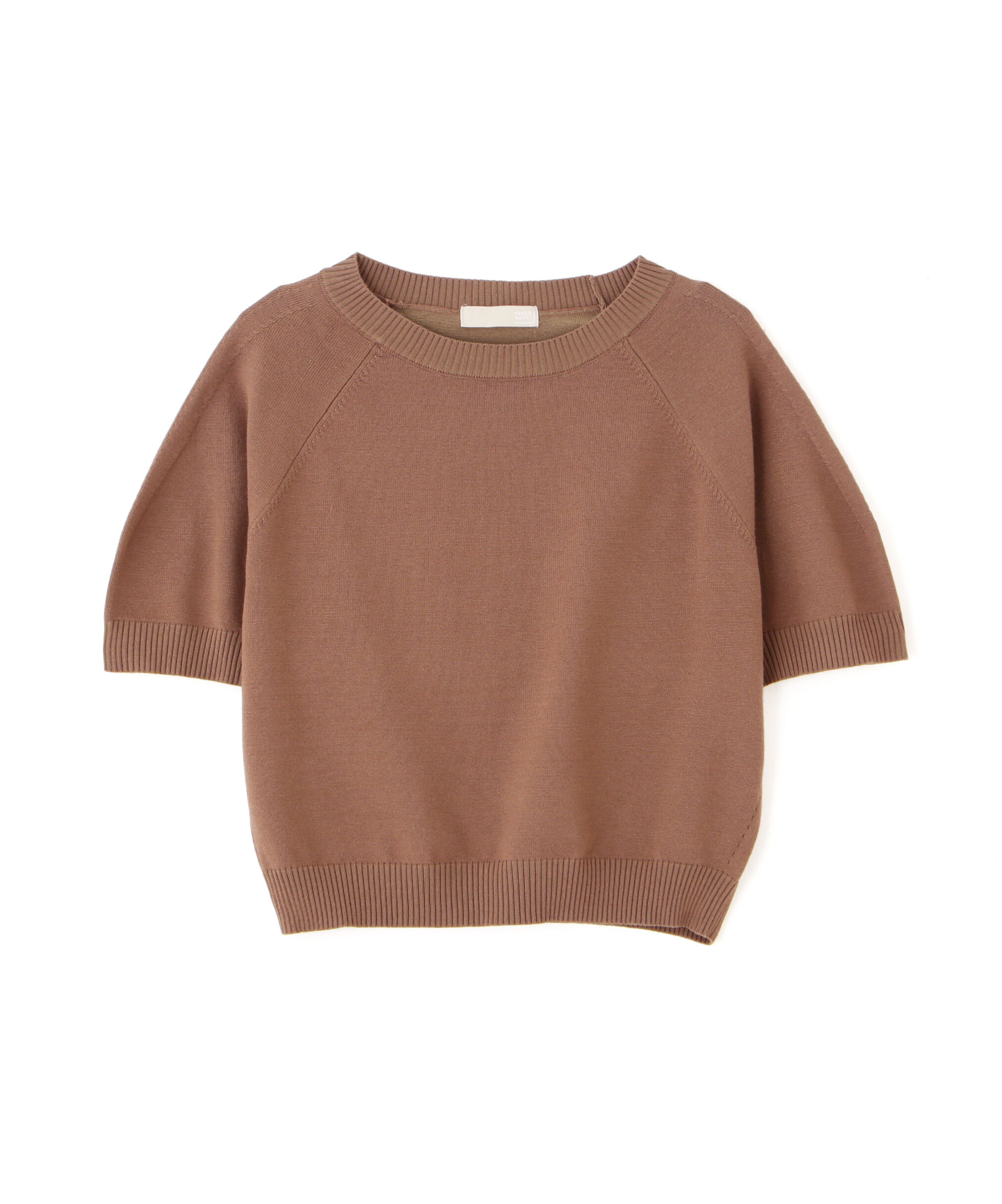  「〈洗える〉マシンウォッシャブルパフスリーブ半袖ニット」|ニット・セーター|