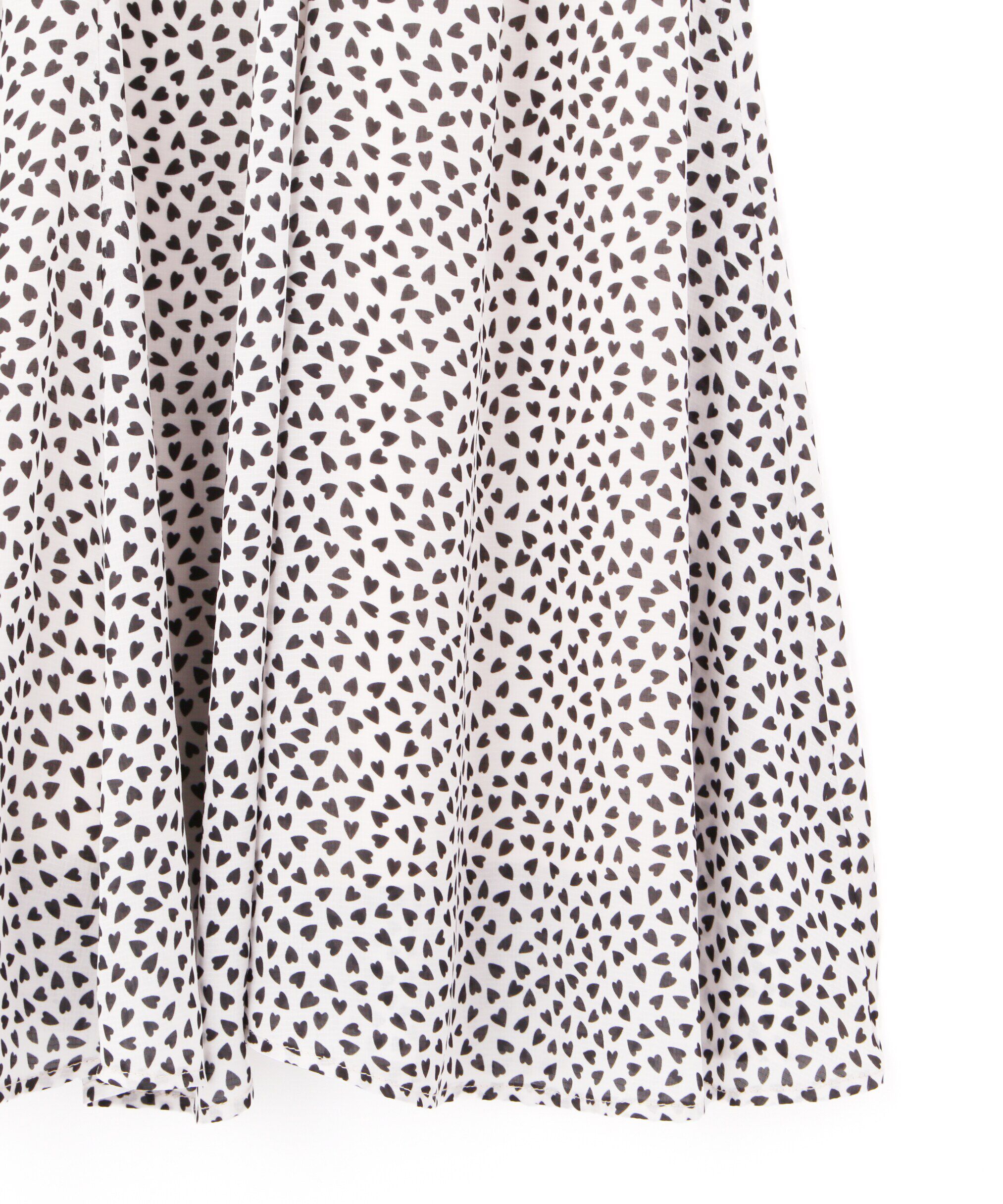  「ハートプリントシャーリングワンピース」|ワンピース|