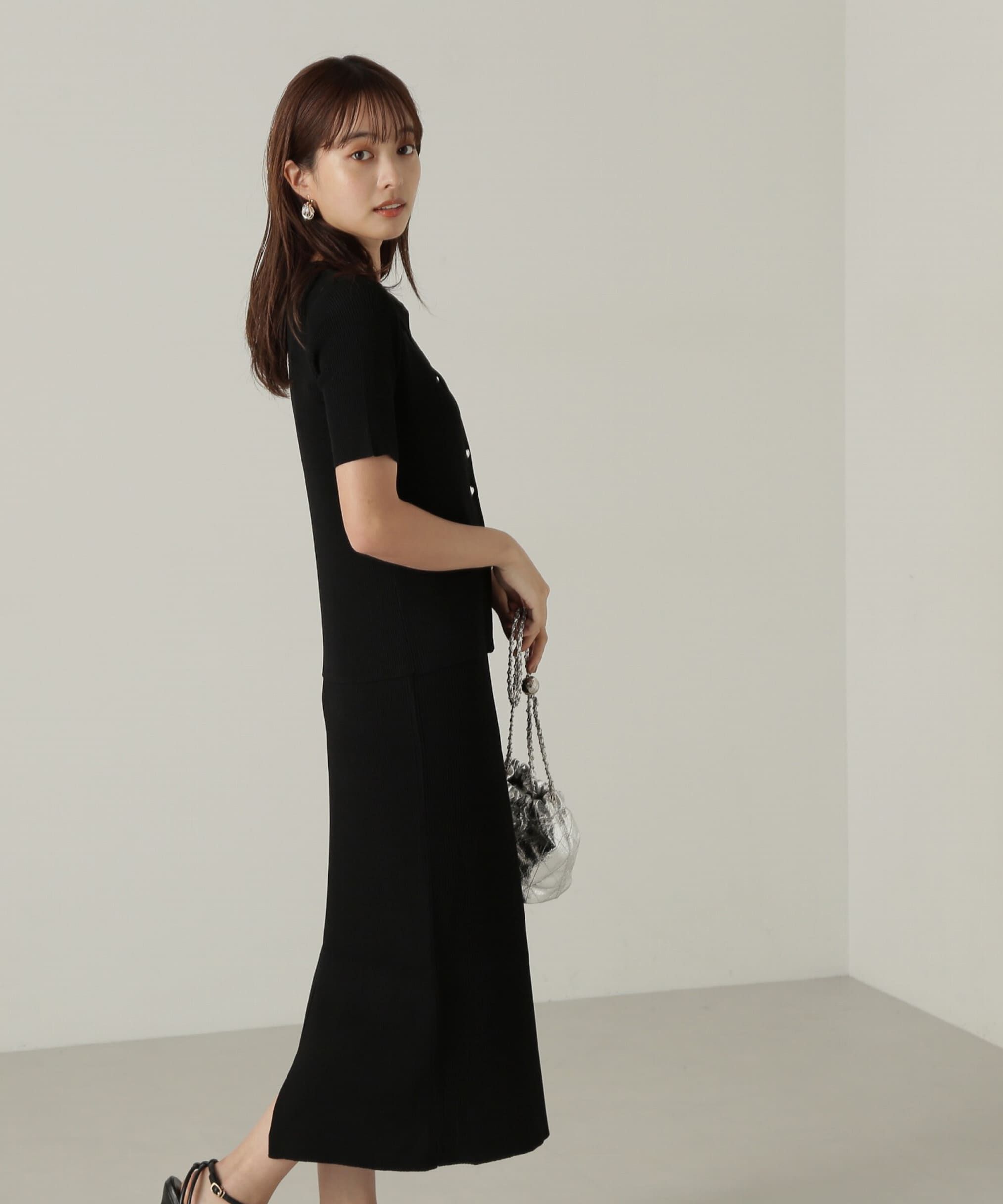 PROPORTION BODY DRESSING「リブカーデ付ニットナローワンピース」|ワンピース|