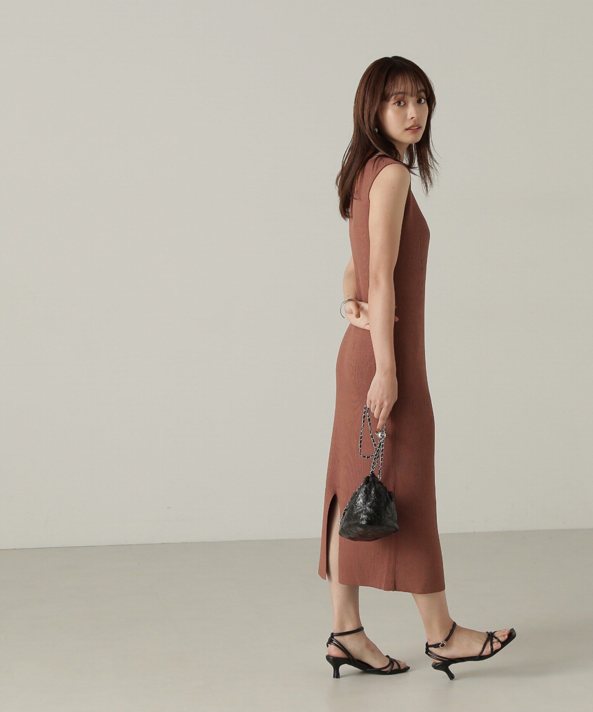 PROPORTION BODY DRESSING「リブカーデ付ニットナローワンピース」|ワンピース|