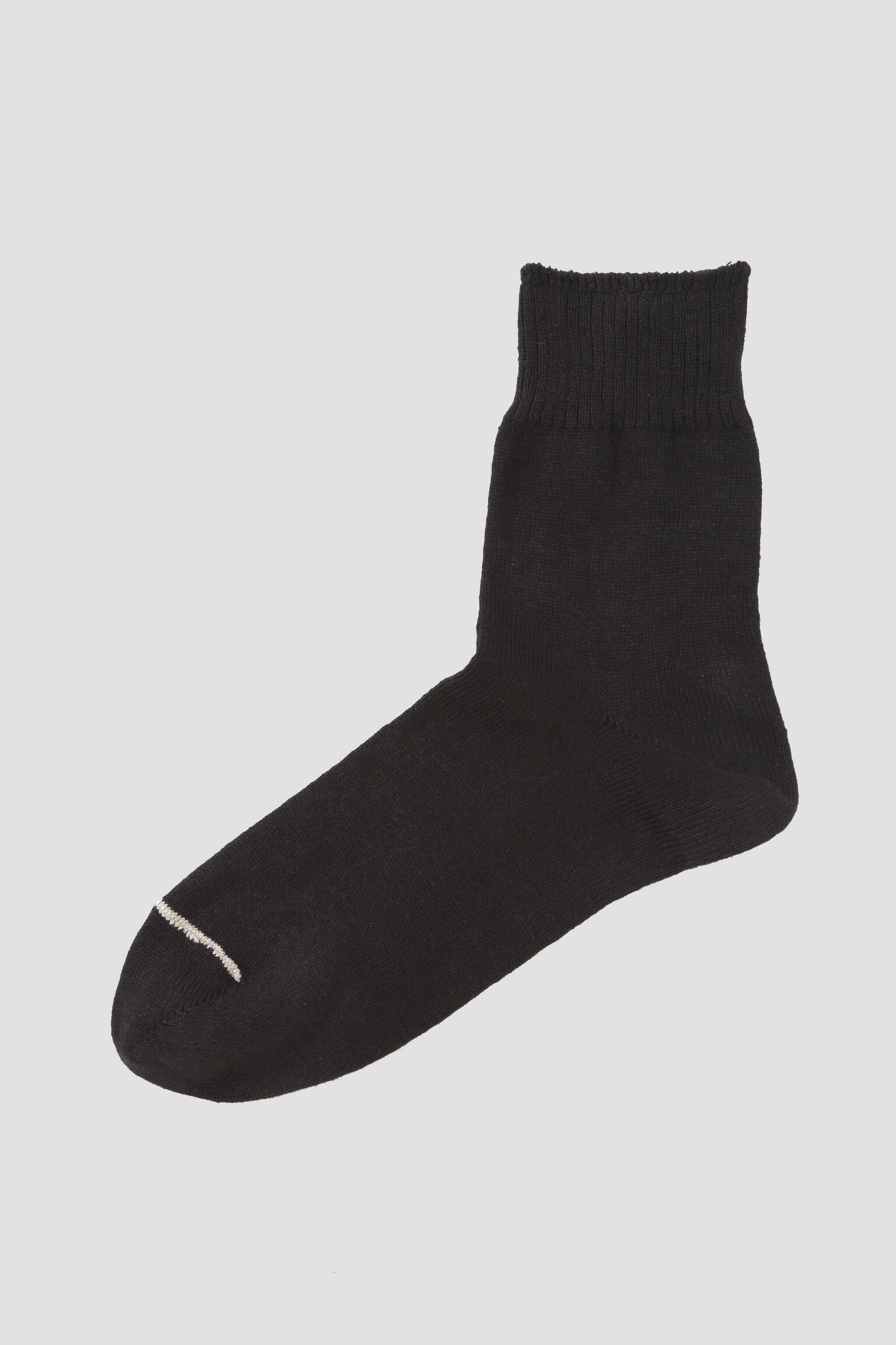 MARGARET HOWELL「LINEN PLAIN SOCKS」|ソックス|BLACK