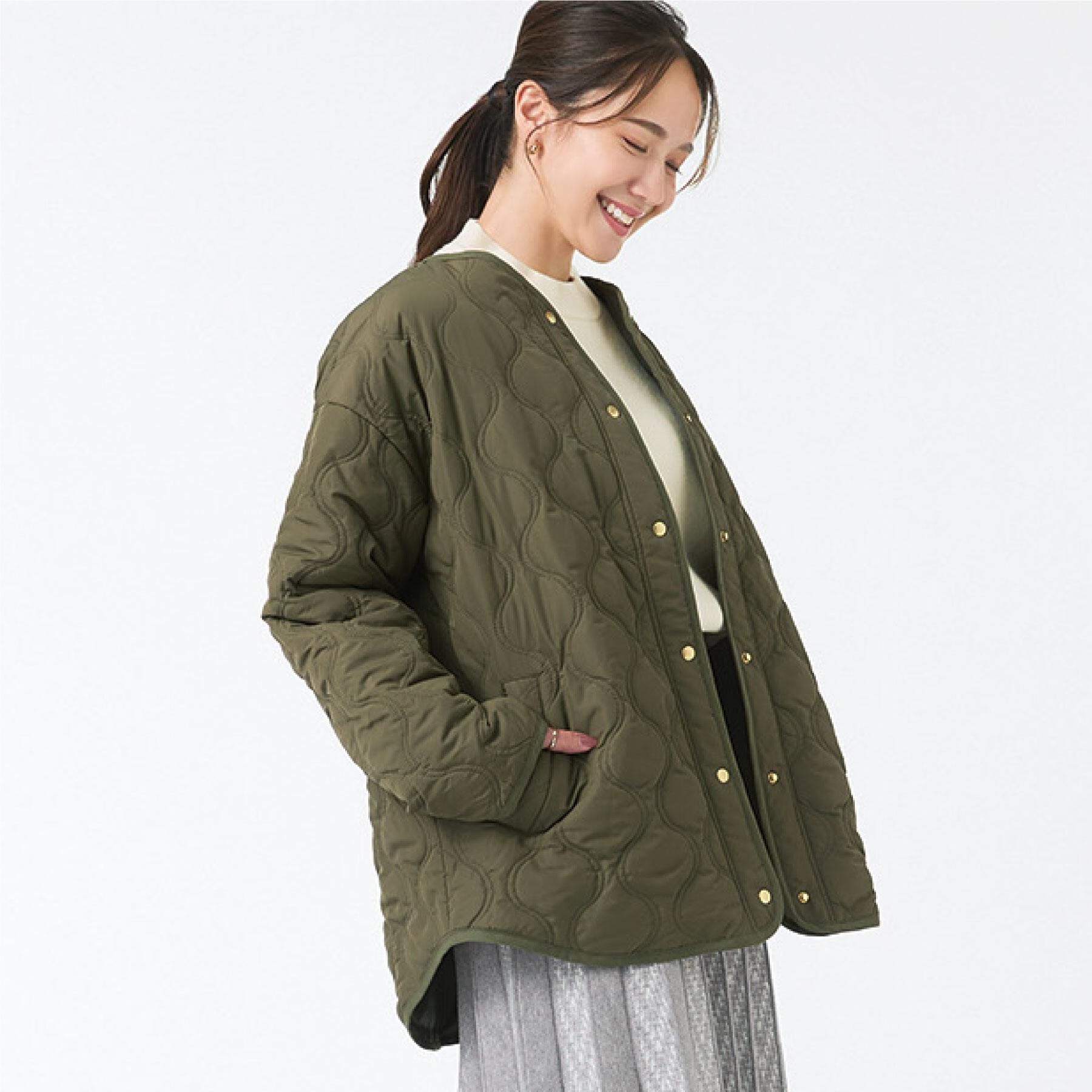 SHOO･LA･RUE「【洗濯機可/撥水】大人のための キルトオーバーブルゾン」|ブルゾン・スタジャン|