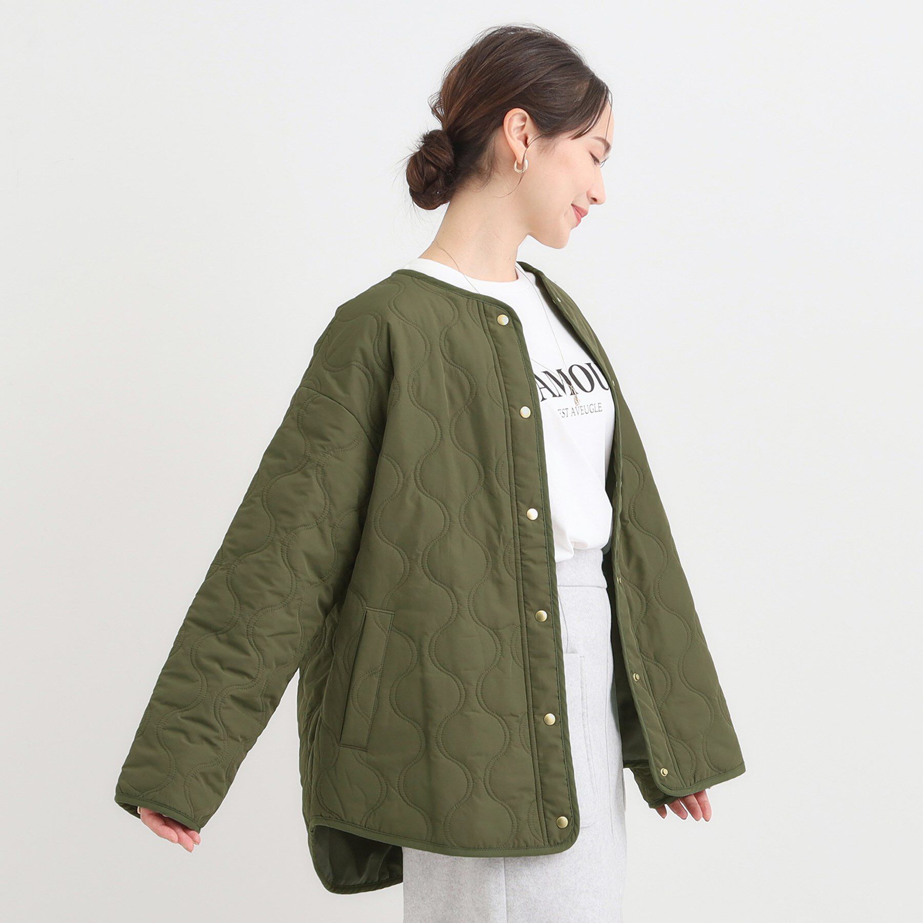 SHOO･LA･RUE「【洗濯機可/撥水】大人のための キルトオーバーブルゾン」|ブルゾン・スタジャン|