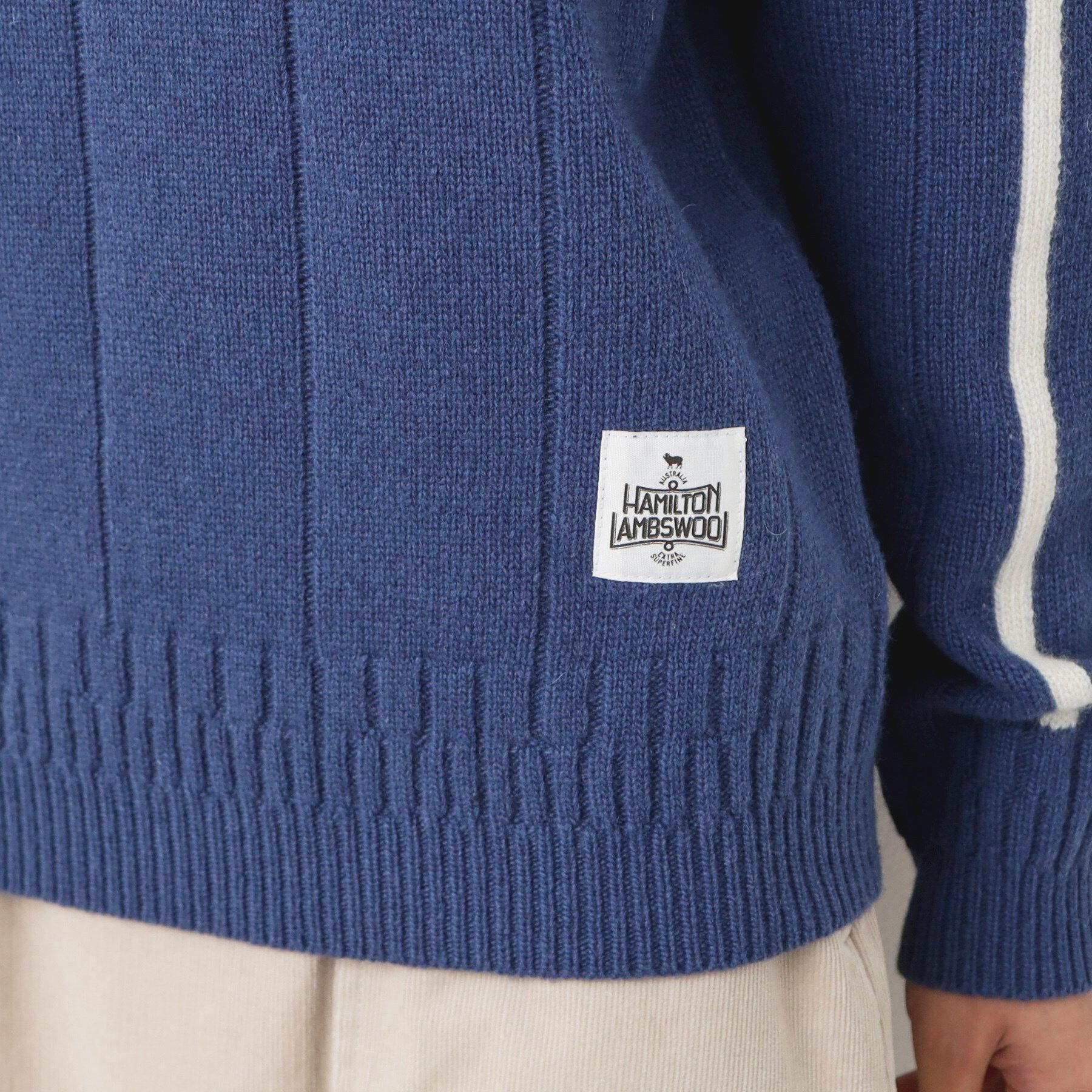 Dessin「【ユニセックス・ハミルトンラムズウール】ライン入りニット（XS～L）」|ニット・セーター|