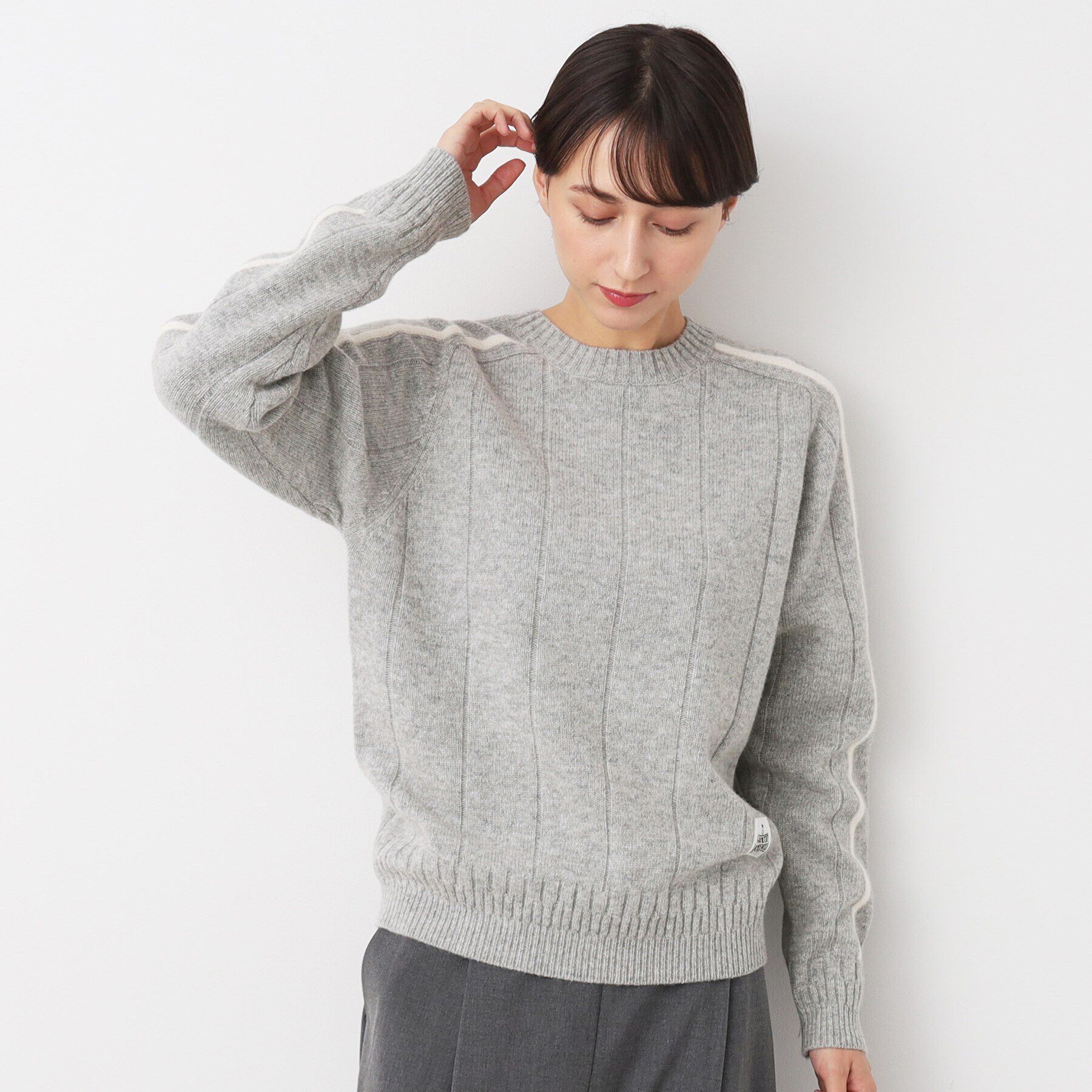 Dessin「【ユニセックス・ハミルトンラムズウール】ライン入りニット（XS～L）」|ニット・セーター|