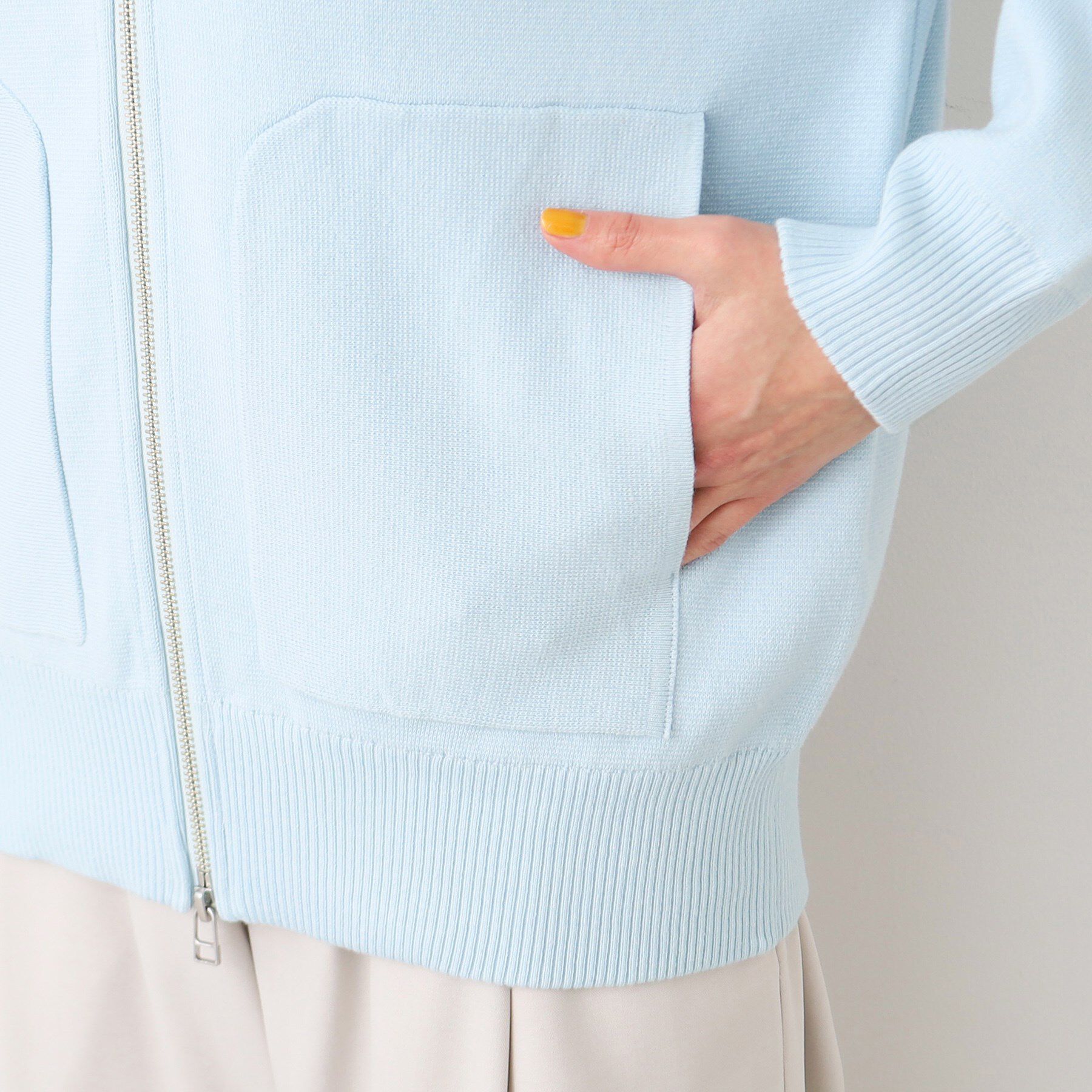 Dessin「【洗える】フーデットニットミラノリブカーデ」|カーディガン|