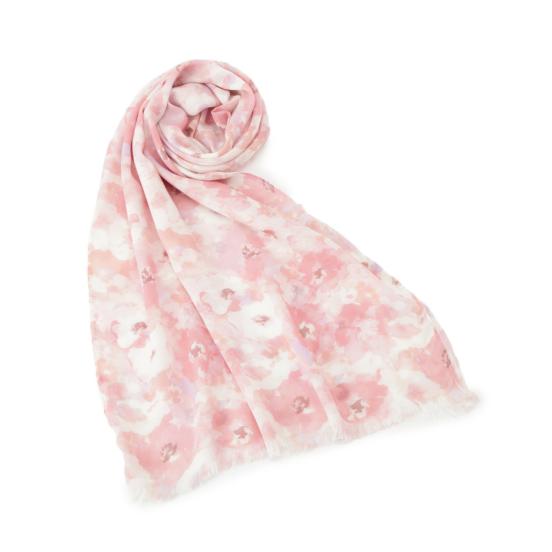 ITS&rsquo;DEMO「【UV／接触冷感／手洗い可】水彩花柄レーヨンストール」|ストール|