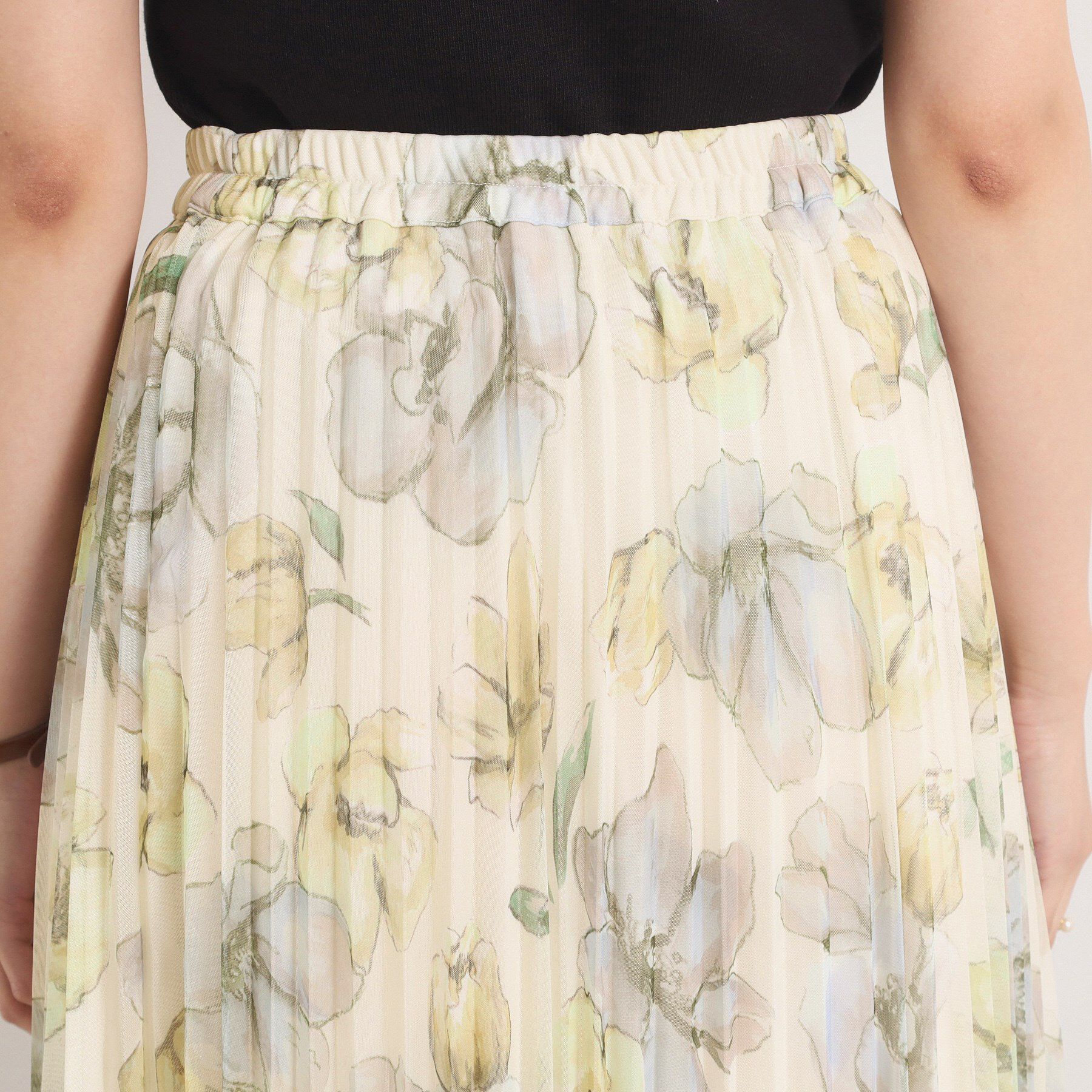 ITS&rsquo;DEMO「【手洗い可／ウエストゴム】花柄チュールスカート」|スカート|