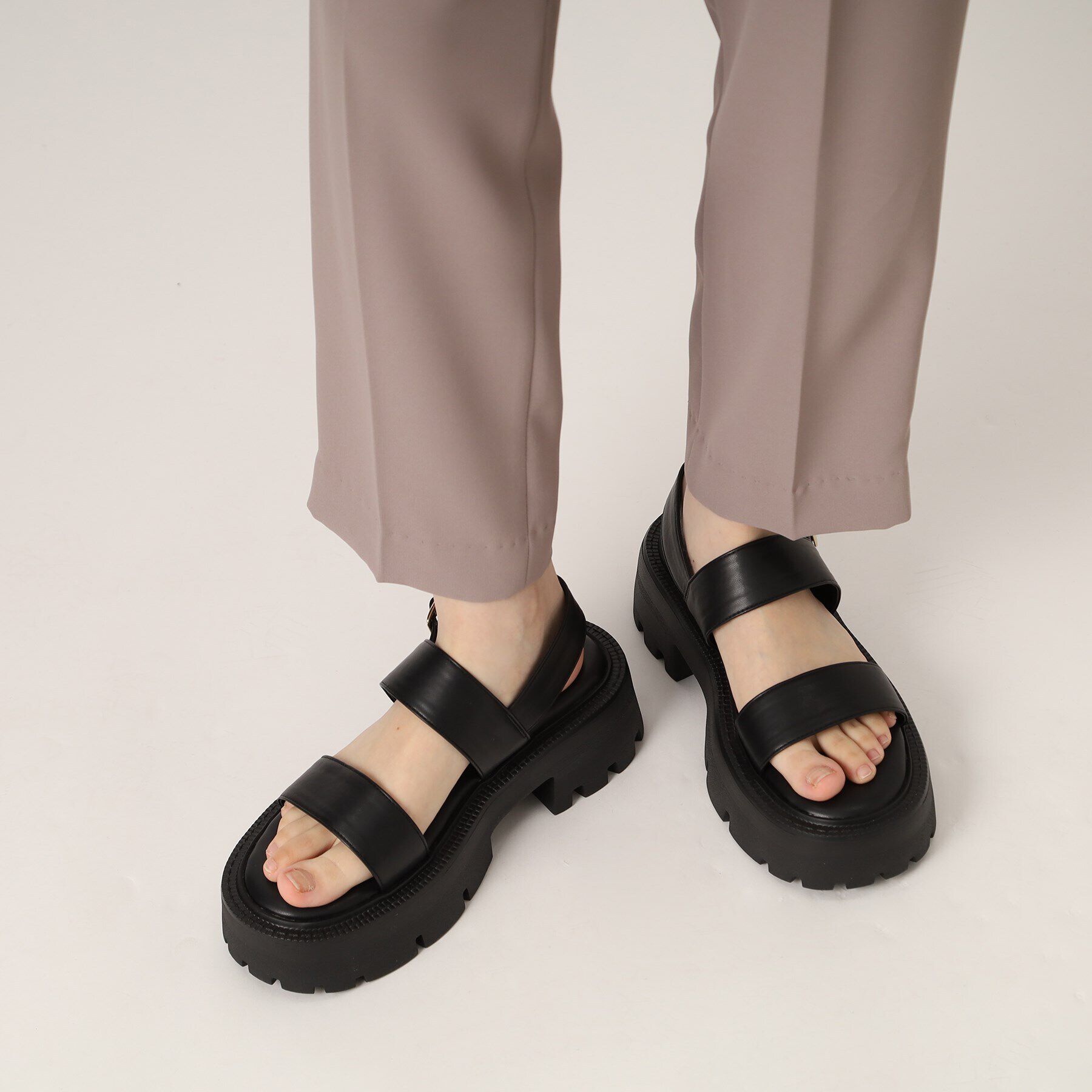 ESPERANZA「トラックソール厚底サンダル【ESPERANZA_blanca】」|サンダル|