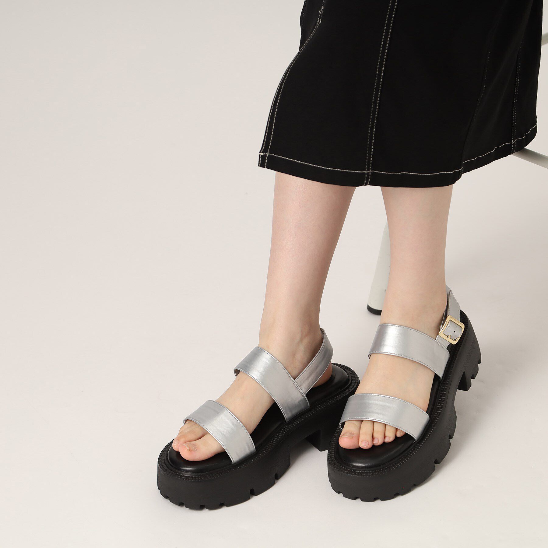 ESPERANZA「トラックソール厚底サンダル【ESPERANZA_blanca】」|サンダル|